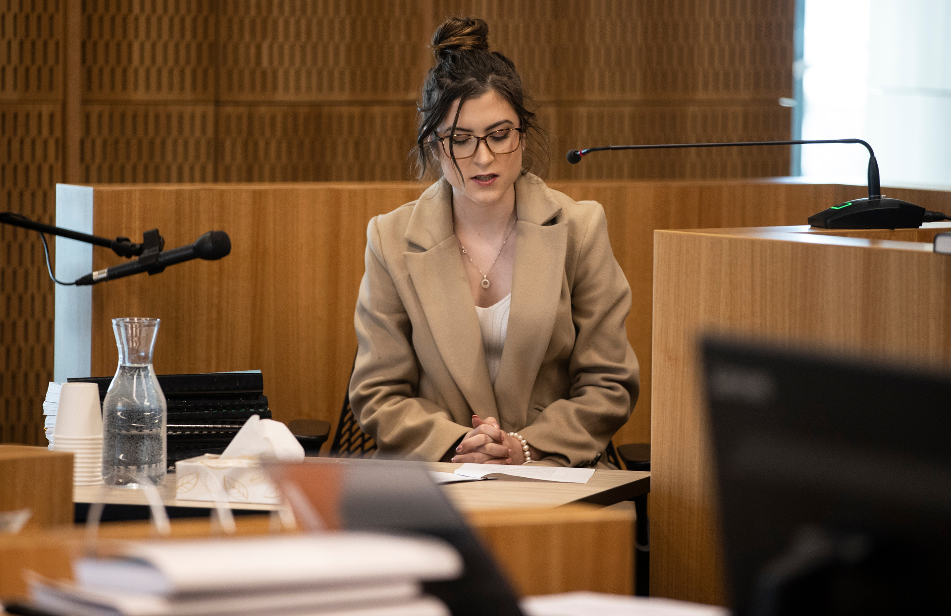 Gloriavale leaver Serenity Pilgrim in court. Photo / George Heard