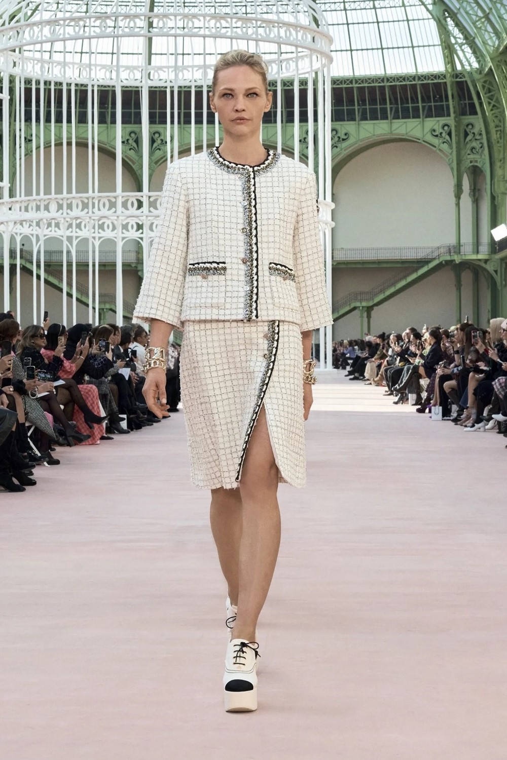 Tweedy two-pieces worked well. Photo / Chanel