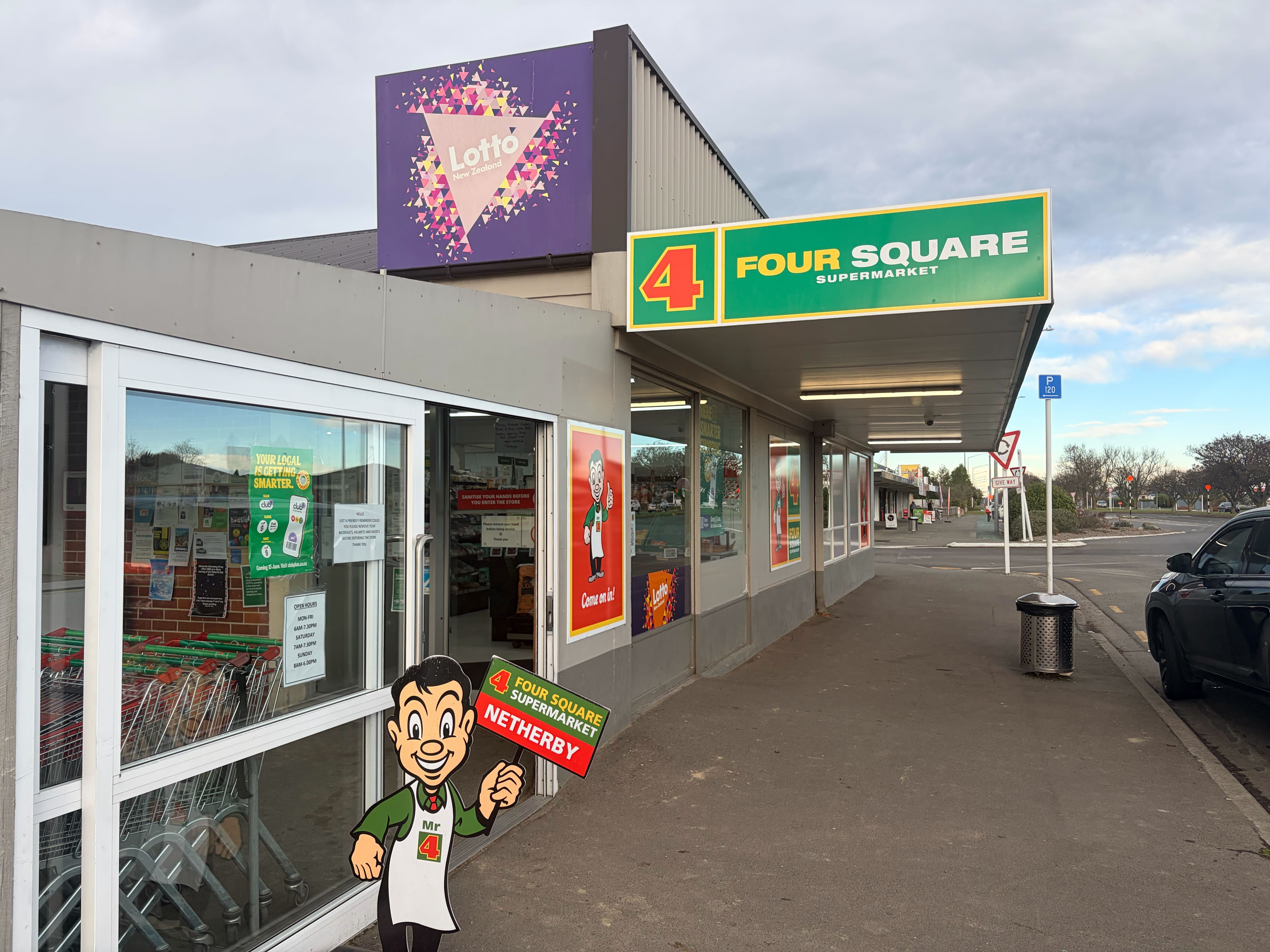 The $28m ticket was sold at Four Square Netherby in Ashburton. Photo / Jazlyn Whales