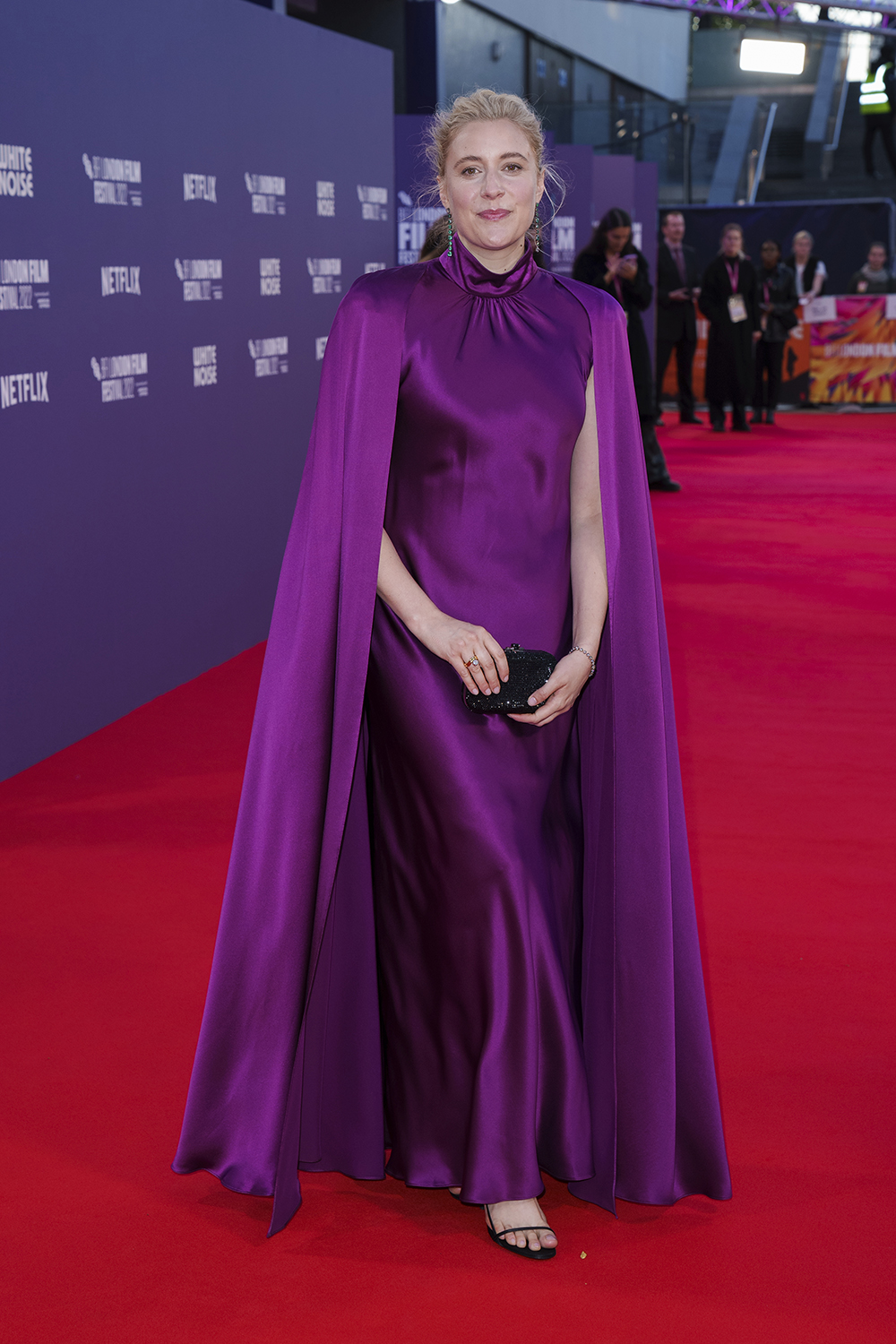 Greta Gerwig on the red carpet at the 2022 London Film Festival. Photo / AP