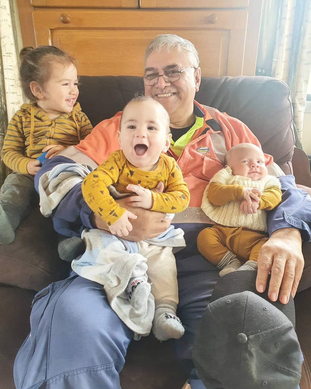David Mahutonga, with his mokopuna, likely had hepatitis since childhood but like many New Zealanders had no symptoms. Photo / supplied