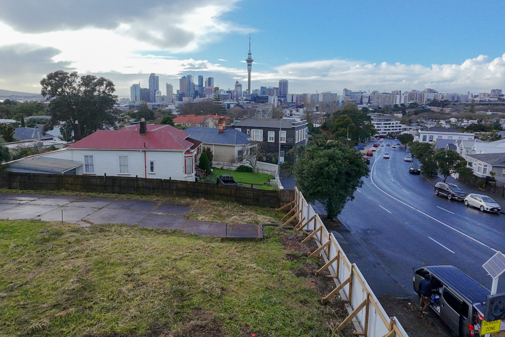 Pillars is a 20-unit scheme planned by Precinct on this bare land at a College Hill site. Photo / Jason Dorday