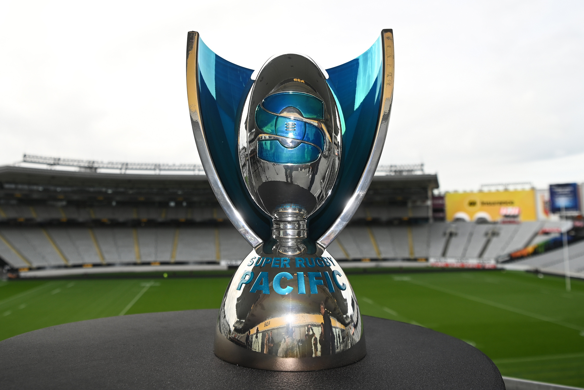 The Super Rugby Pacific trophy. Photo / Photosport