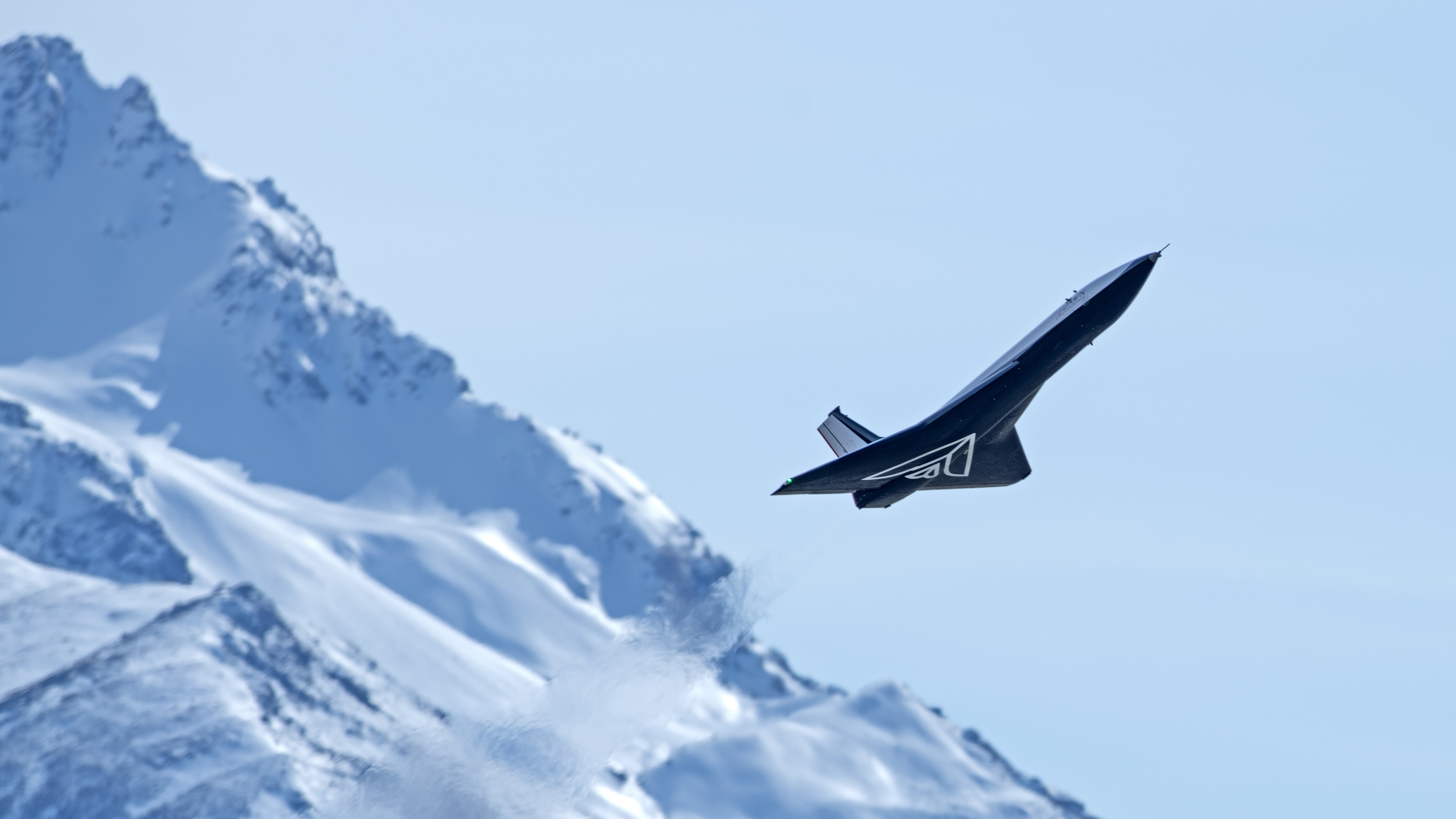 The Mk II shortly after take-off.