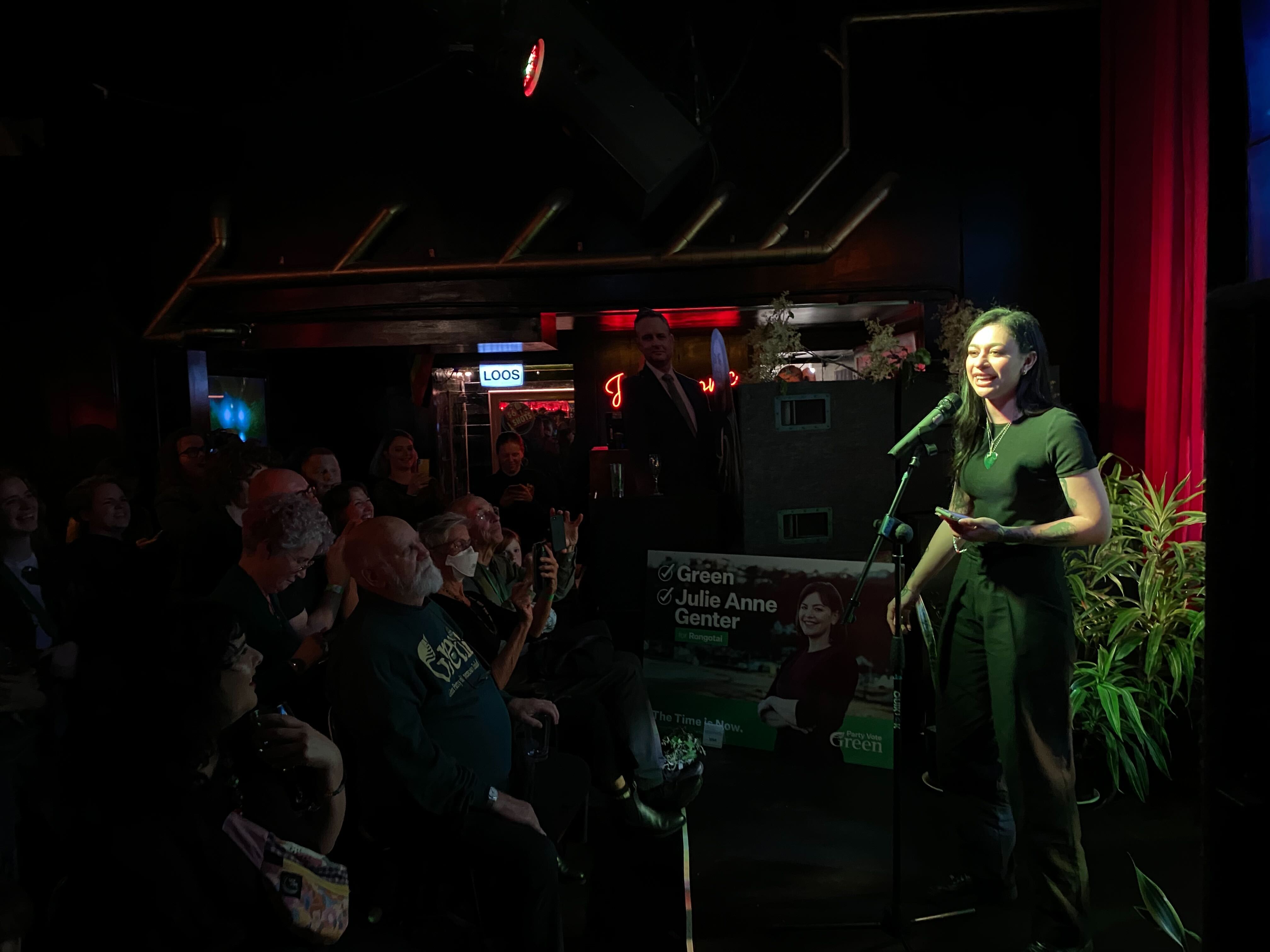 Tamatha Paul on election night after winning Wellington Central. Photo / Azaria Howell
