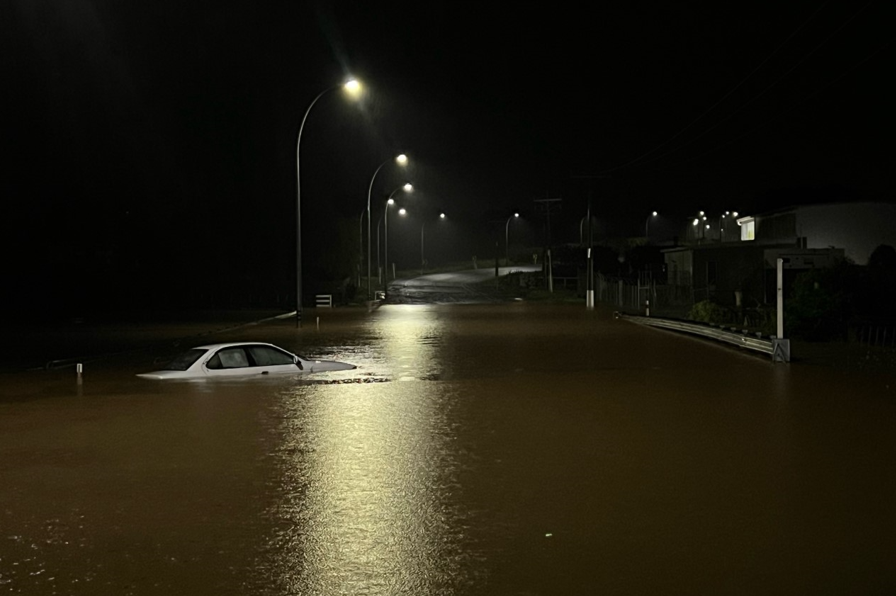 Flooding by Pukekohe Park raceway. Photo / Matt Keller 