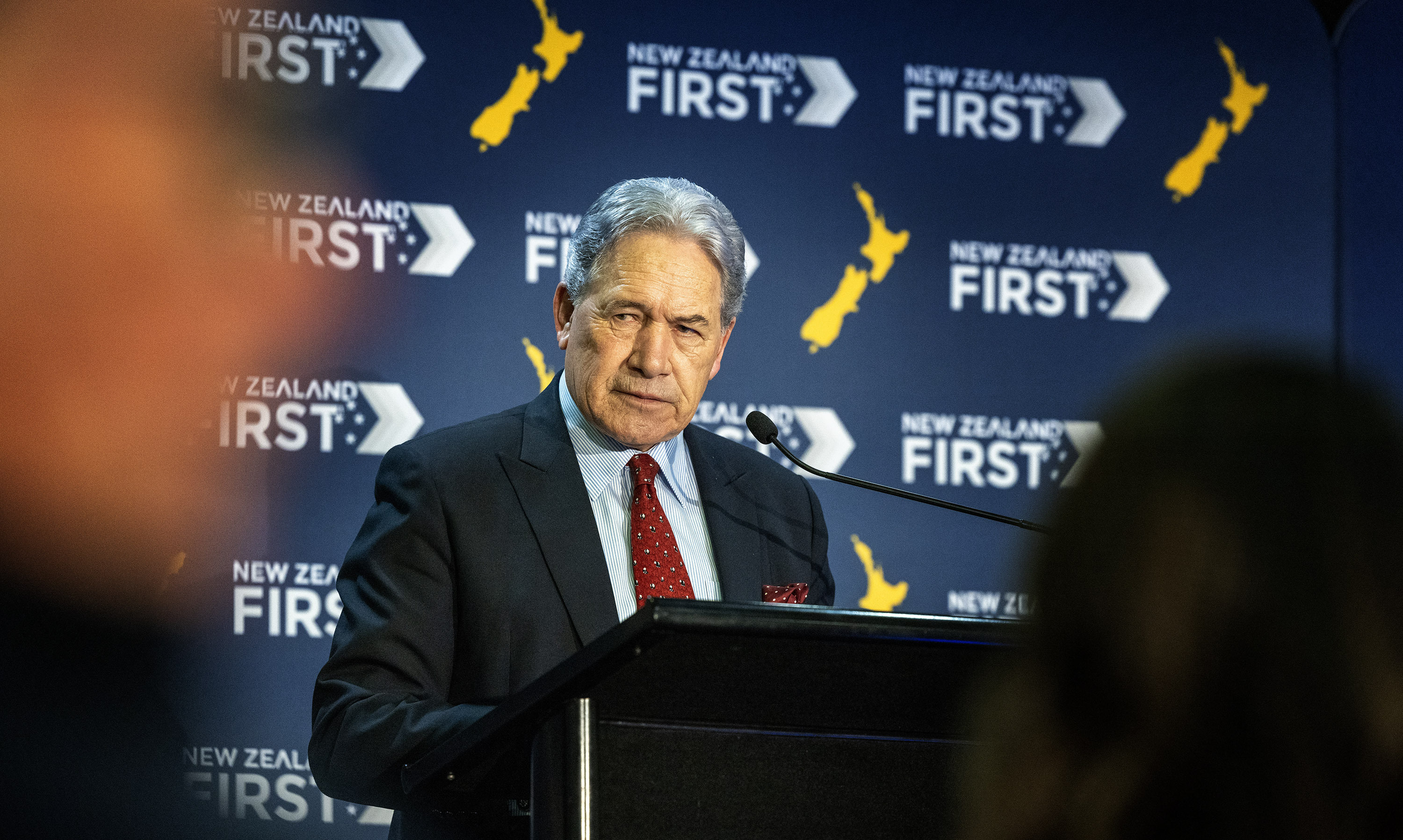 NZ First leader Winston Peters spoke about the ferries while at his party's conference in Hamilton. Photo / Mike Scott 