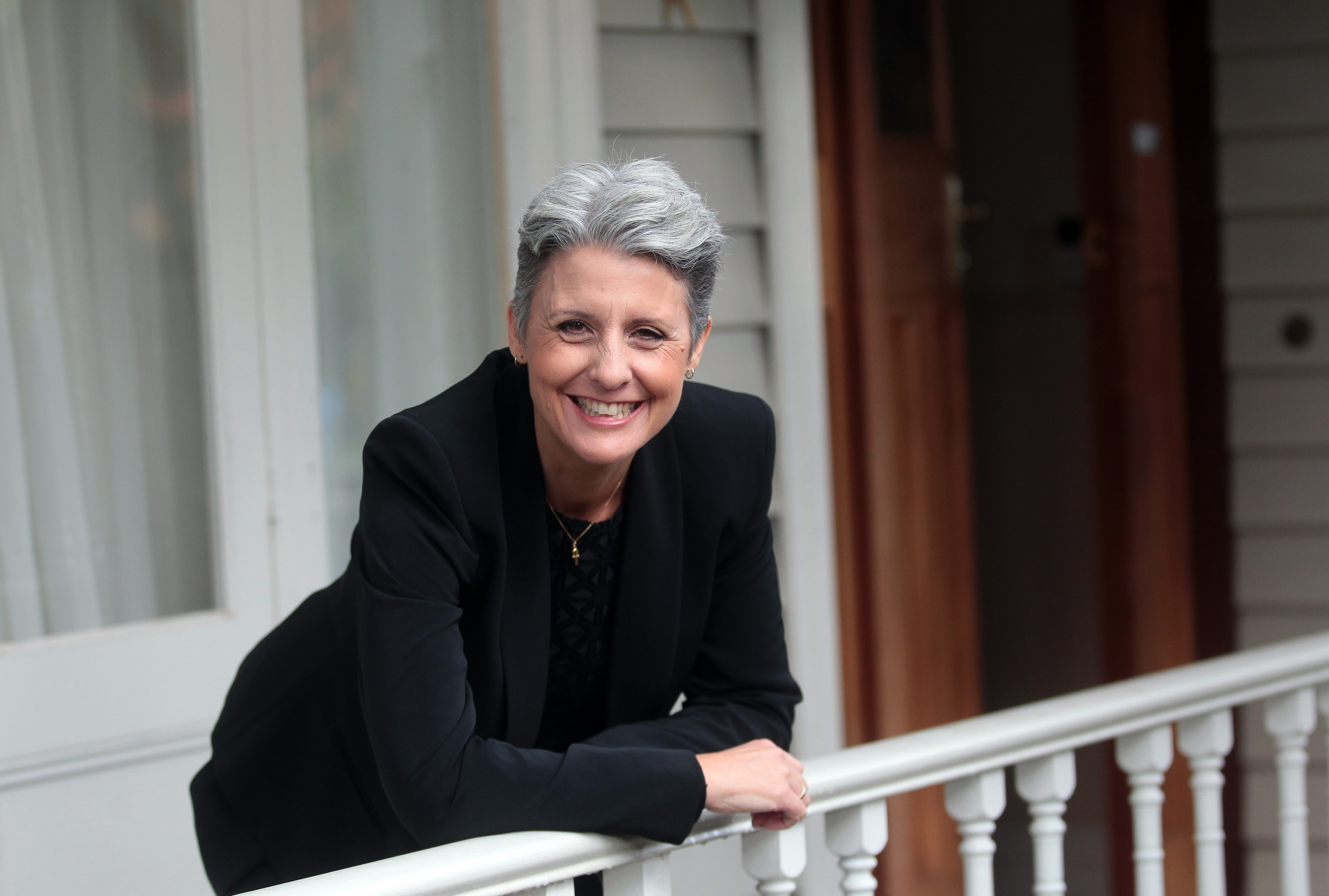 Former Internet Party Leader Laila Harre at home in Auckland today. Photo / Doug Sherring