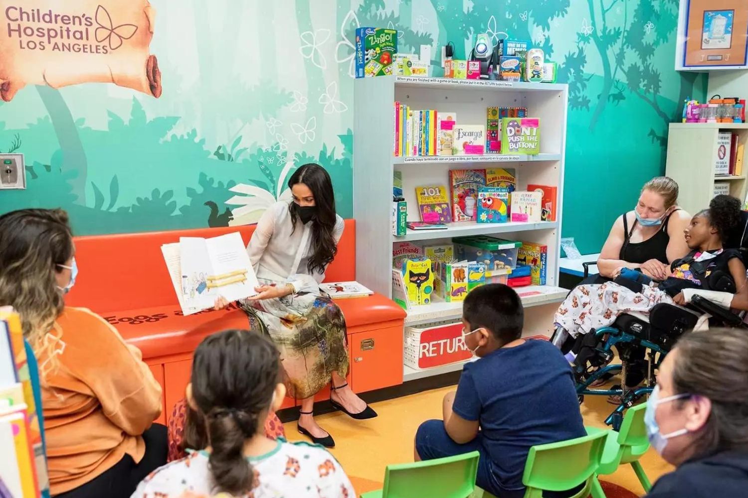 Meghan Markle joins story time at the Children's Hospital of Los Angeles on March 21, 2024. Photo / Children's Hospital Los Angeles