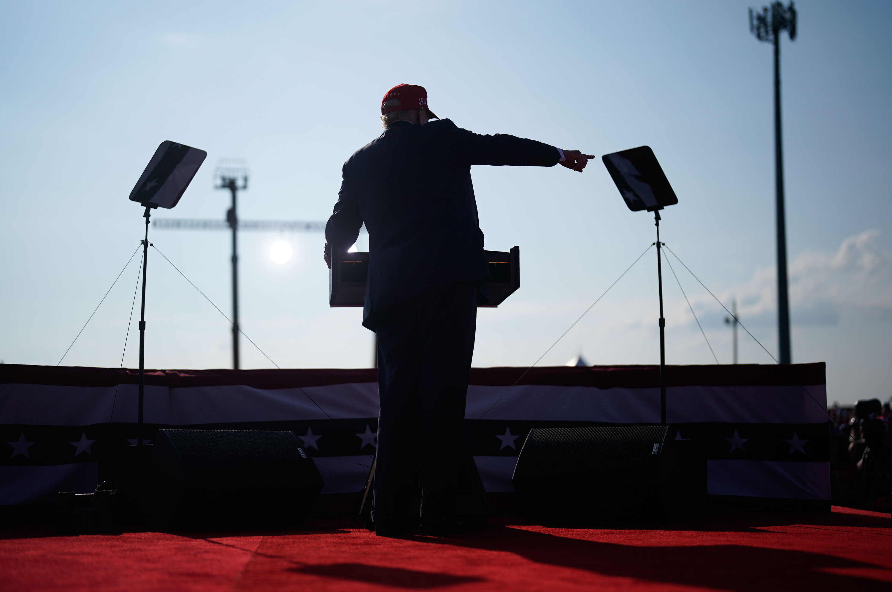Former President Donald Trump speaks during a campaign rally in Butler on Saturday.  Photo / Washington Post