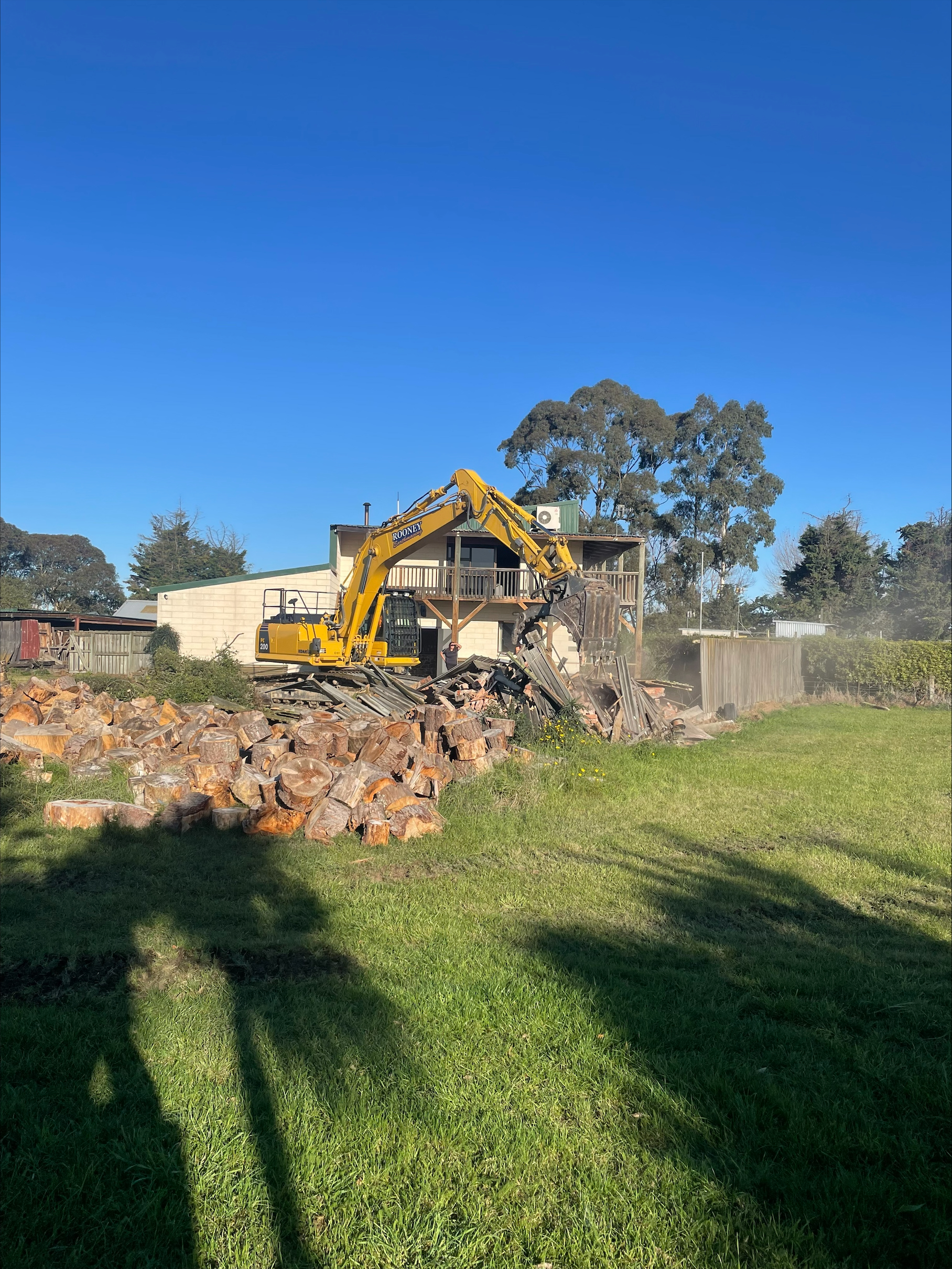 Within hours, the buildings on the property were flattened. Photo / Supplied