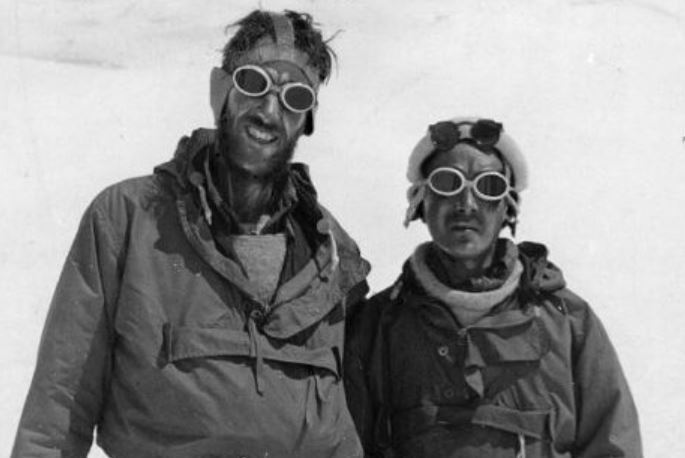 Sir Edmund Hillary and Sherpa Tensing Norgay pictured in 1953 after reaching the top of Mt Everest. Photo / Royal Geographical Society