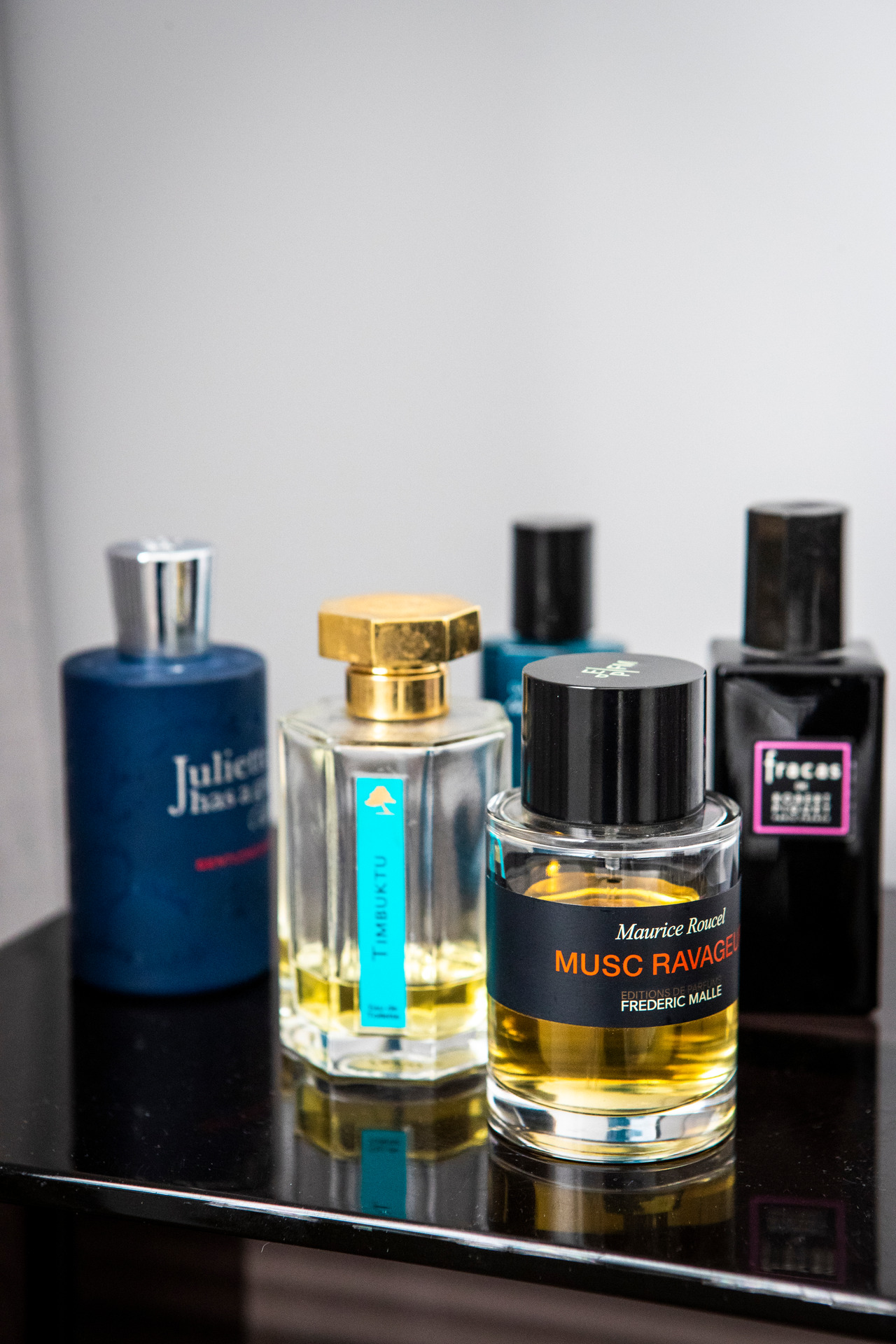 Some of Te Papa chief executive Courtney Johnston's perfume collection. Photo/Nicola Edmonds