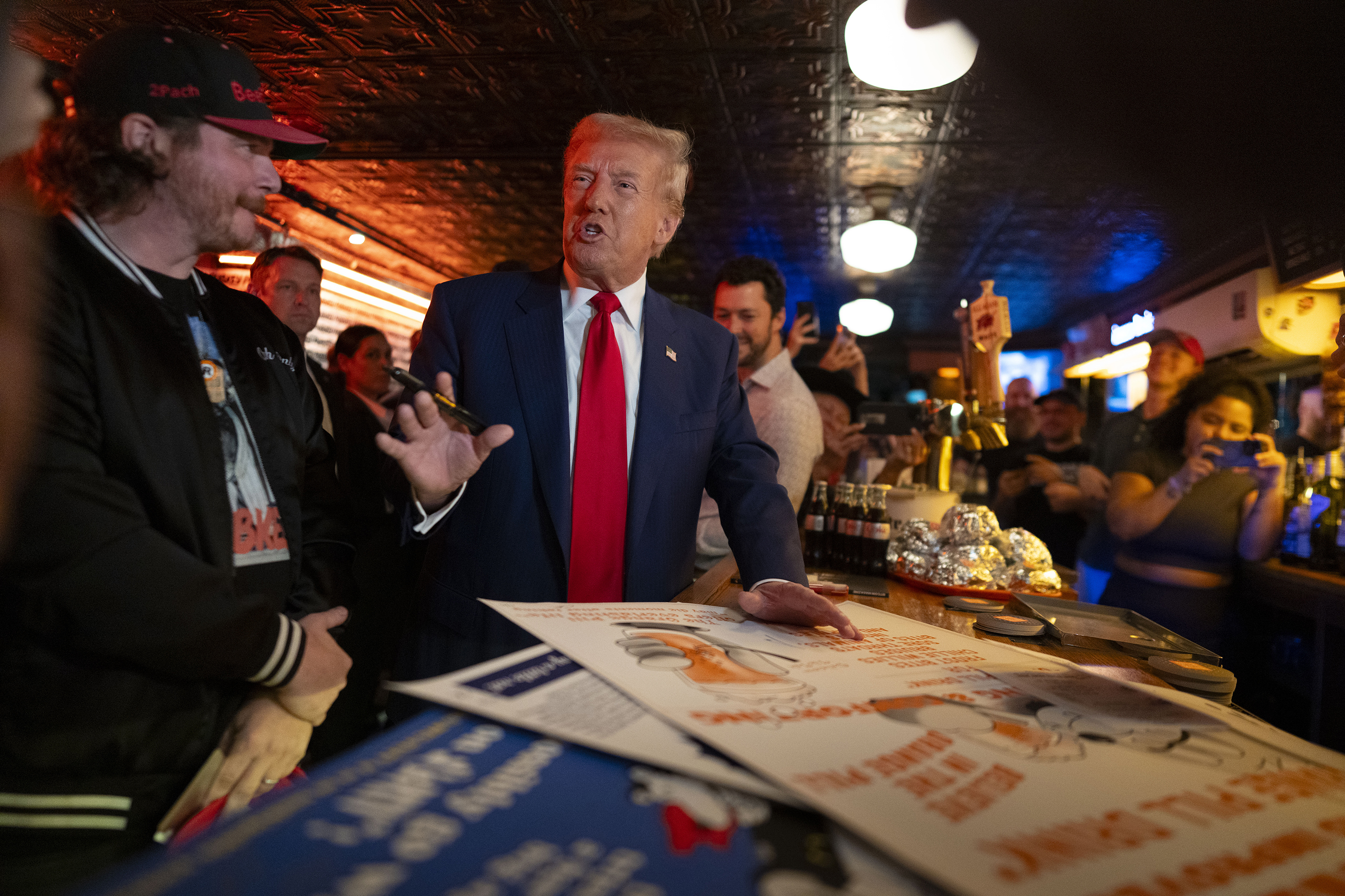 Trump has done a spree of interviews on nontraditional, nonpolitical channels in the hope of reaching large audiences of young men who are increasingly open to voting for him. Photo / Doug Mills, The New York Times