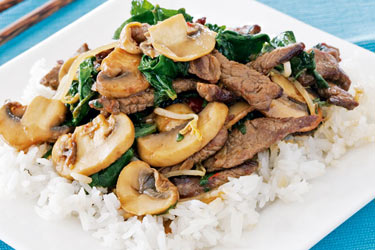 Chilli beef and mushroom stir-fry-image