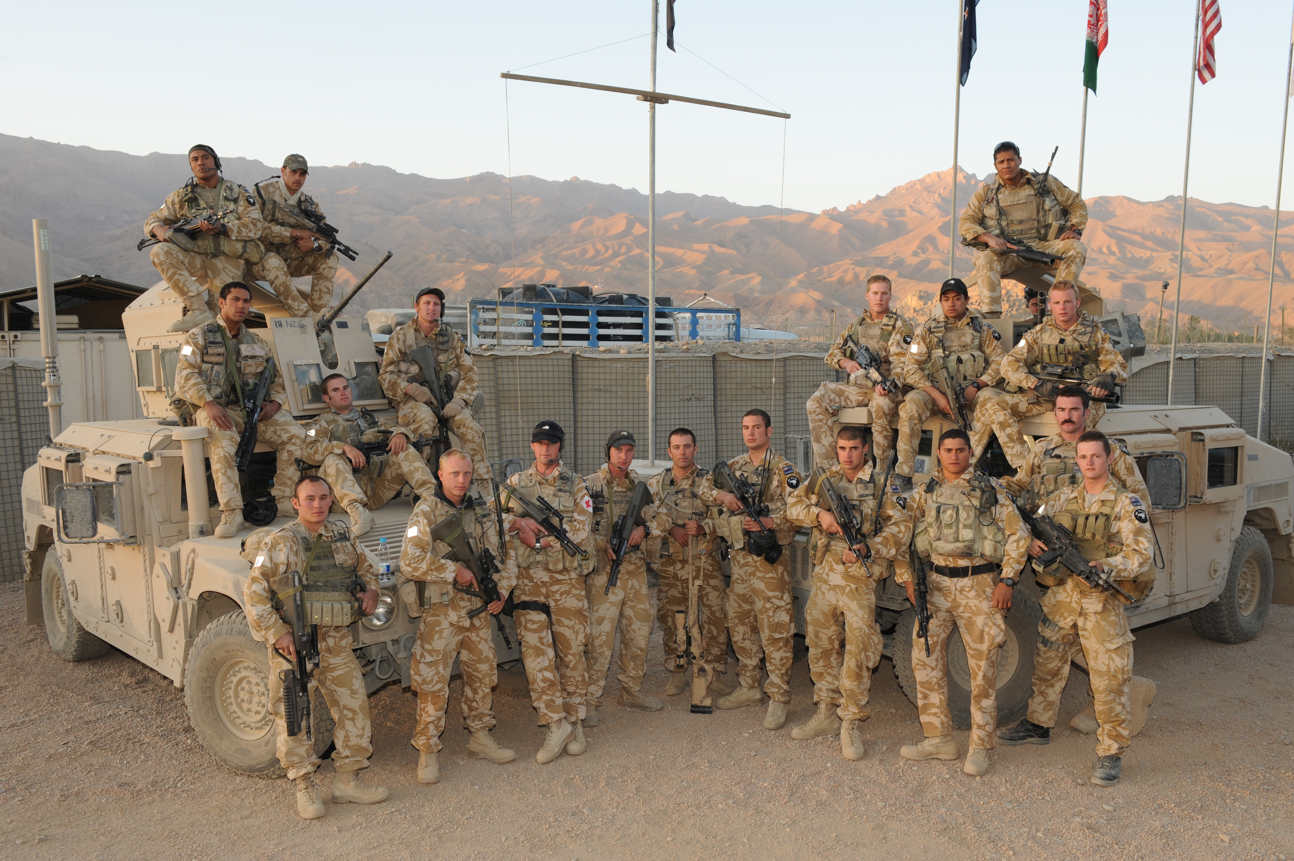 Marcus Amosa and the quick reaction force in Bamiyan, Afghanistan, in 2009.