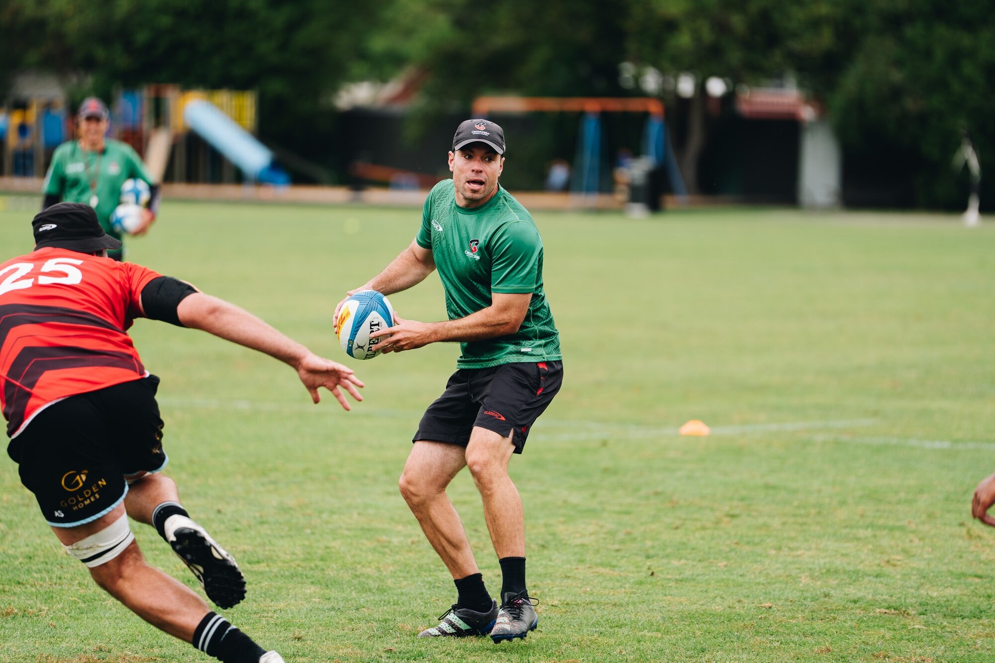 Crusaders attack coach James Marshall overseeing a training session. Photo / Supplied
