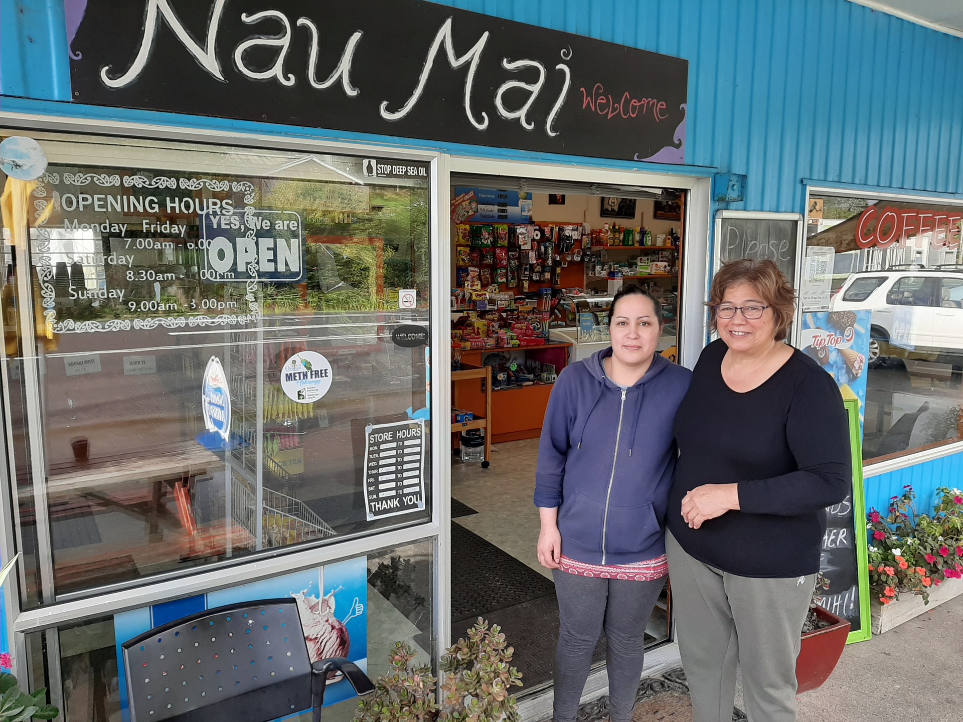 Eliza Chapman-Kete (left) from the Mangamuka Dairy is hopeful the closure won't take too long this time around. Photo / Jenny Ling