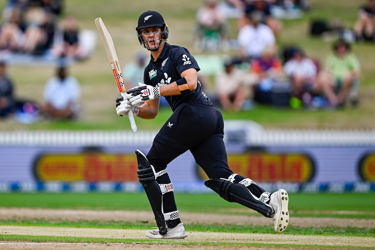 Rhys Mariu of New Zealand in his ODI debut against Pakistan. Photo /  Photosport