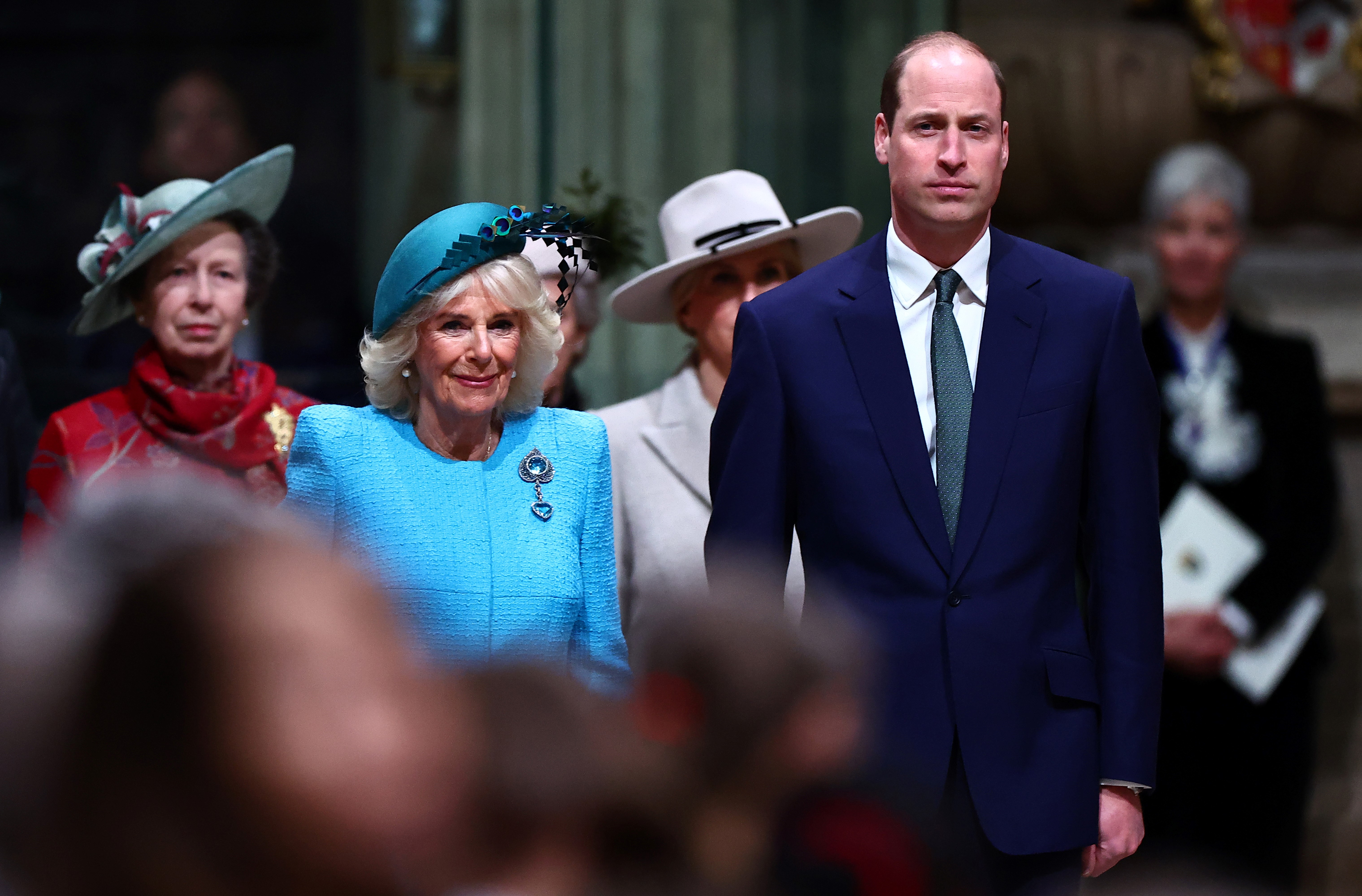 The Princess Royal, Queen Camilla and the Prince of Wales at the Commonwealth Day service in Westminster Abbey. Photo / Getty Images