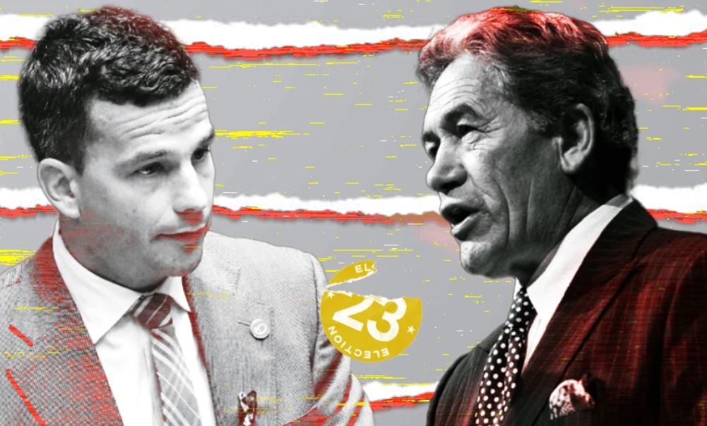 David Seymour and Winston Peters. Photo / The Spinoff