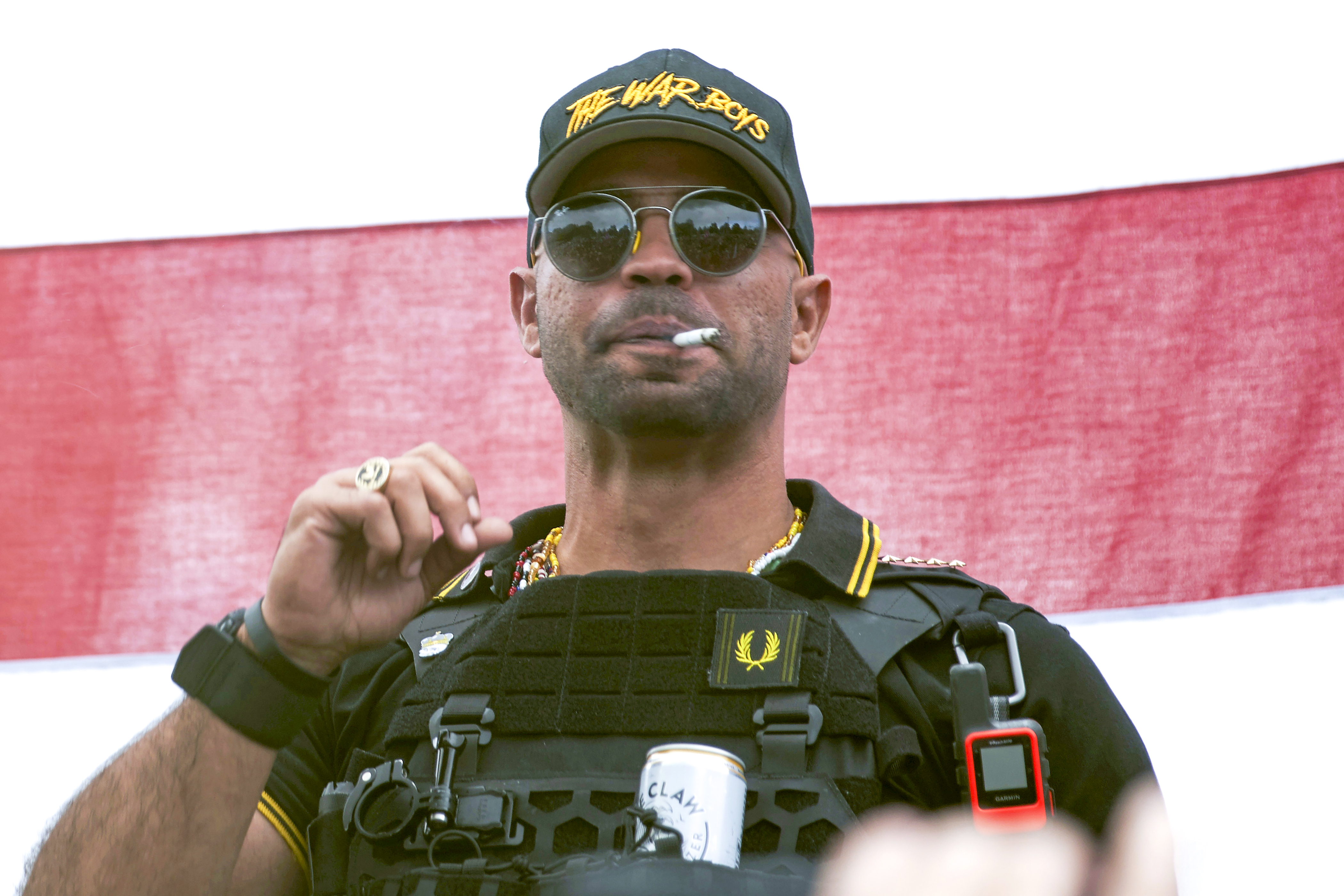 Proud Boys leader Henry 'Enrique' Tarrio at a rally in Portland, Oregon, in September 2020. Photo / Allison Dinner, AP, File