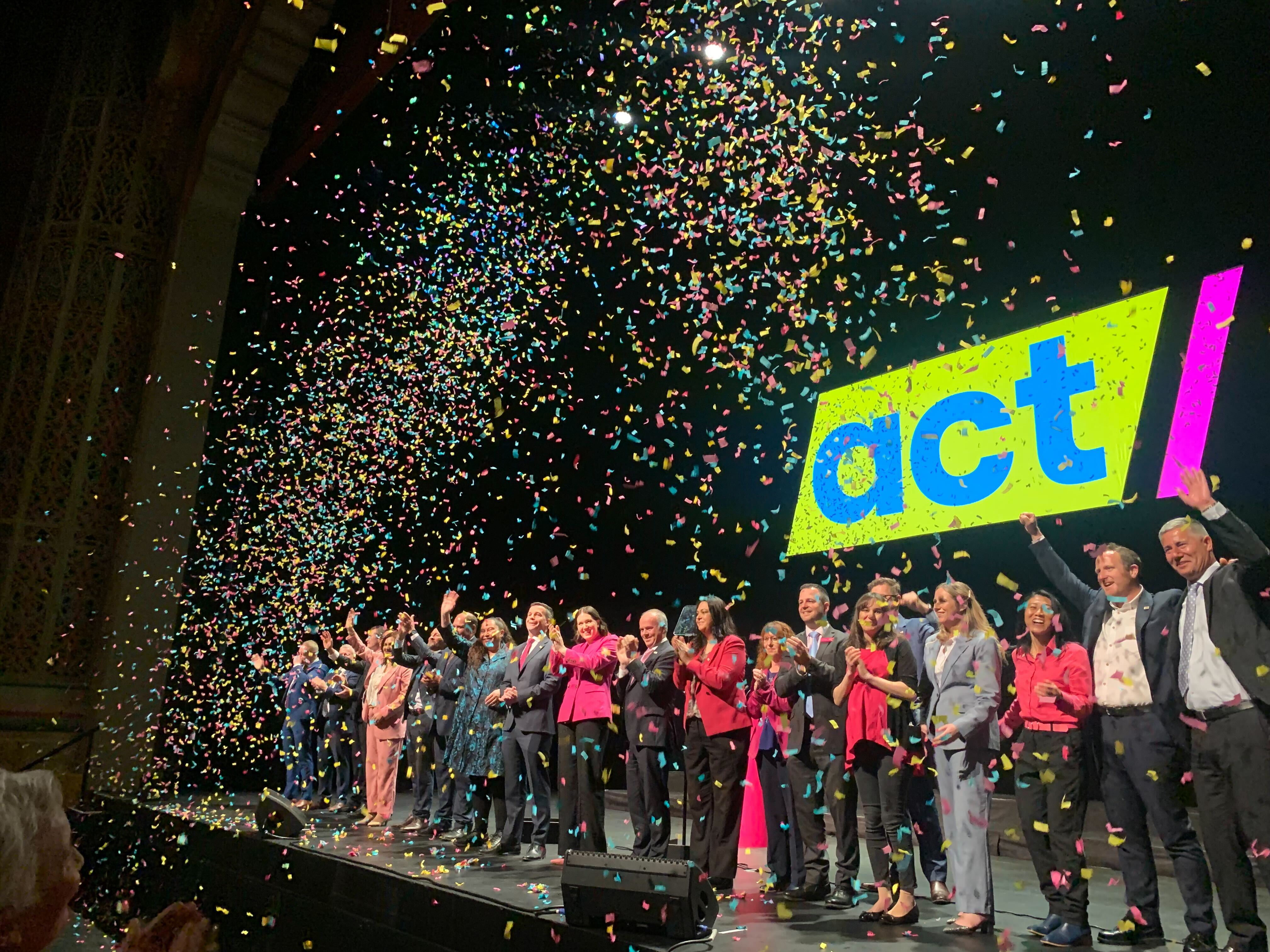 Act Party leader David Seymour introduced his top 20 candidates at the campaign launch in Auckland. Photo / Adam Pearse