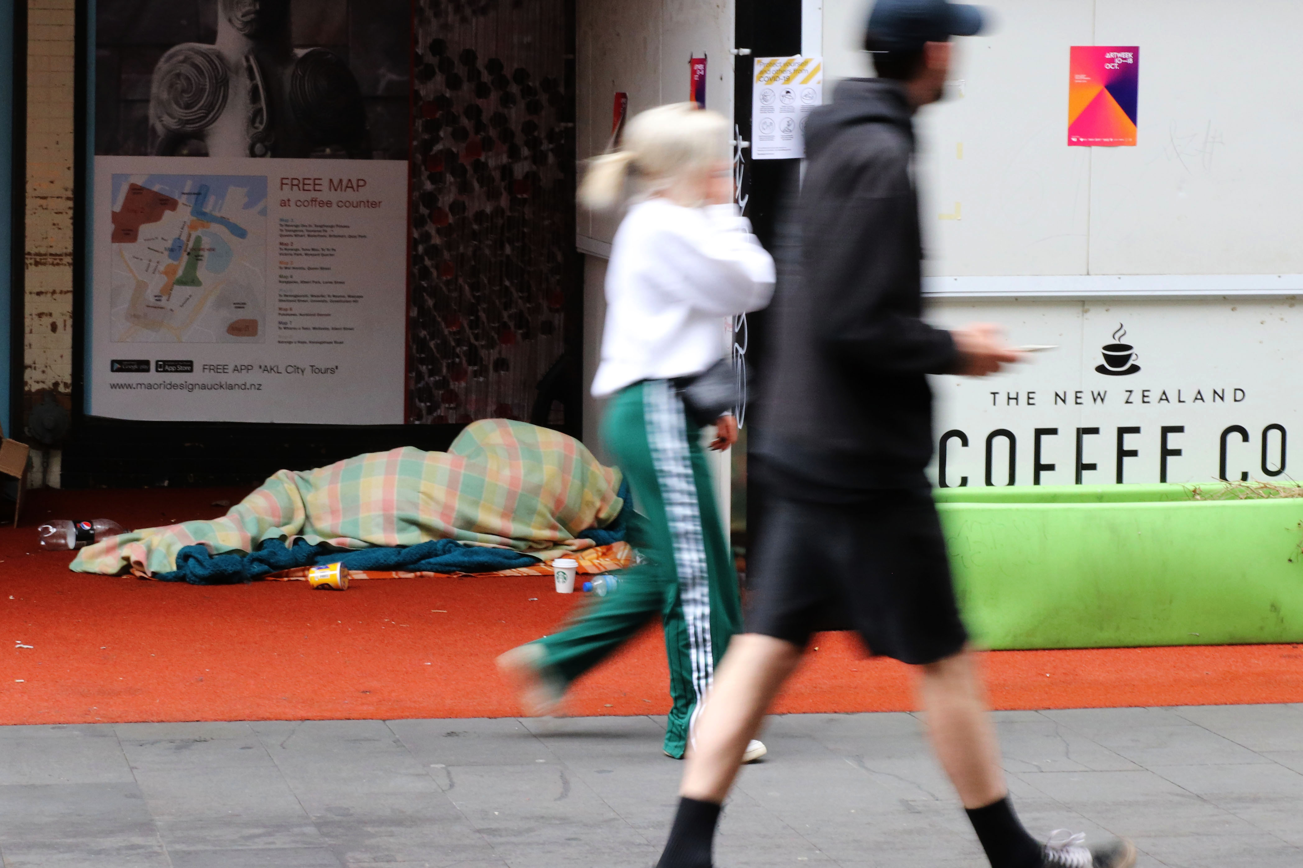 Government ministers are considering measures to move homeless people from Auckland's city centre. Photo / Getty Images