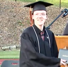 Thomas Matthew Crooks at his graduation from Bethel Park High School in 2022.