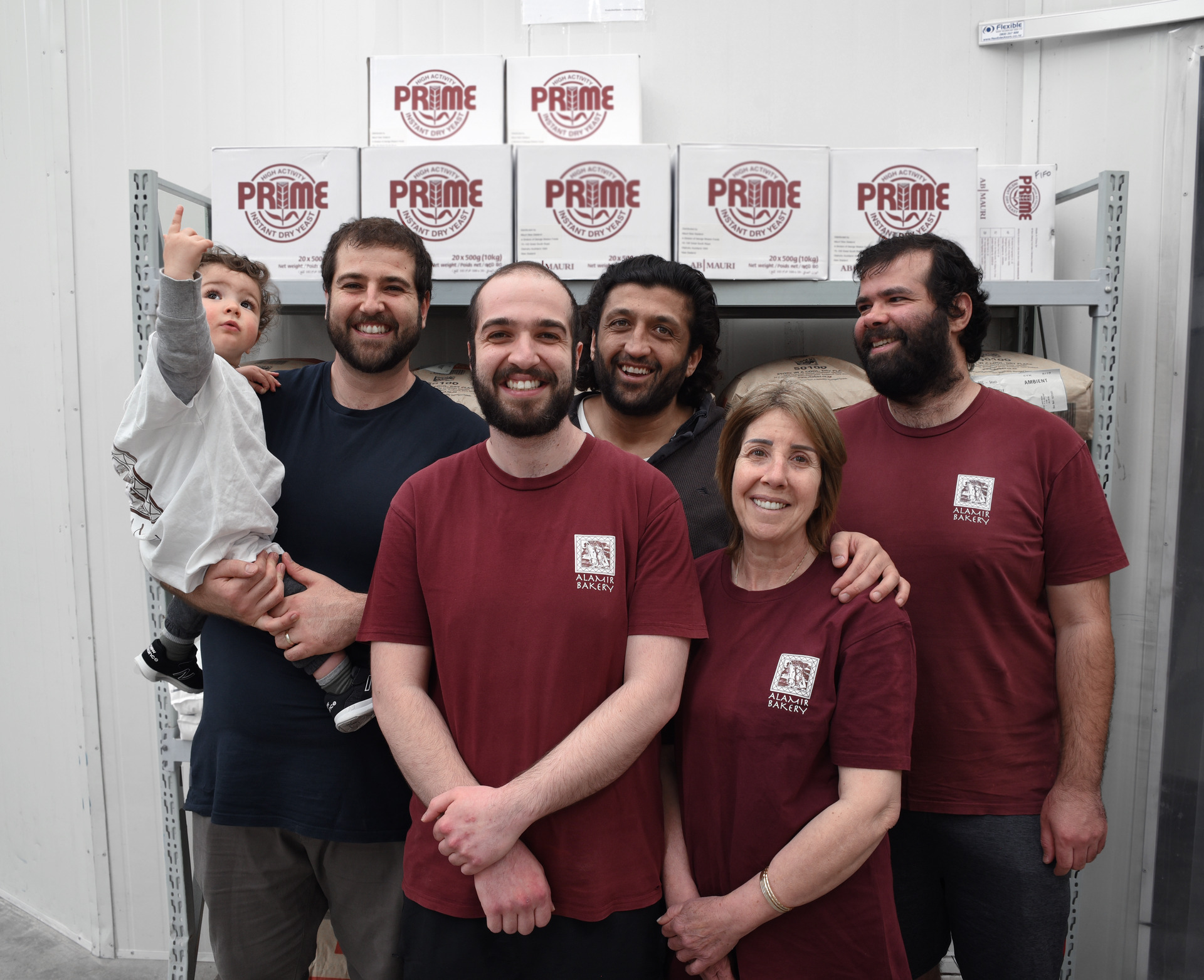 The Dia family, photographed in 2021, are behind Wellington-based Lebanese food manufacturer Alamir Bakery. Photo / Supplied