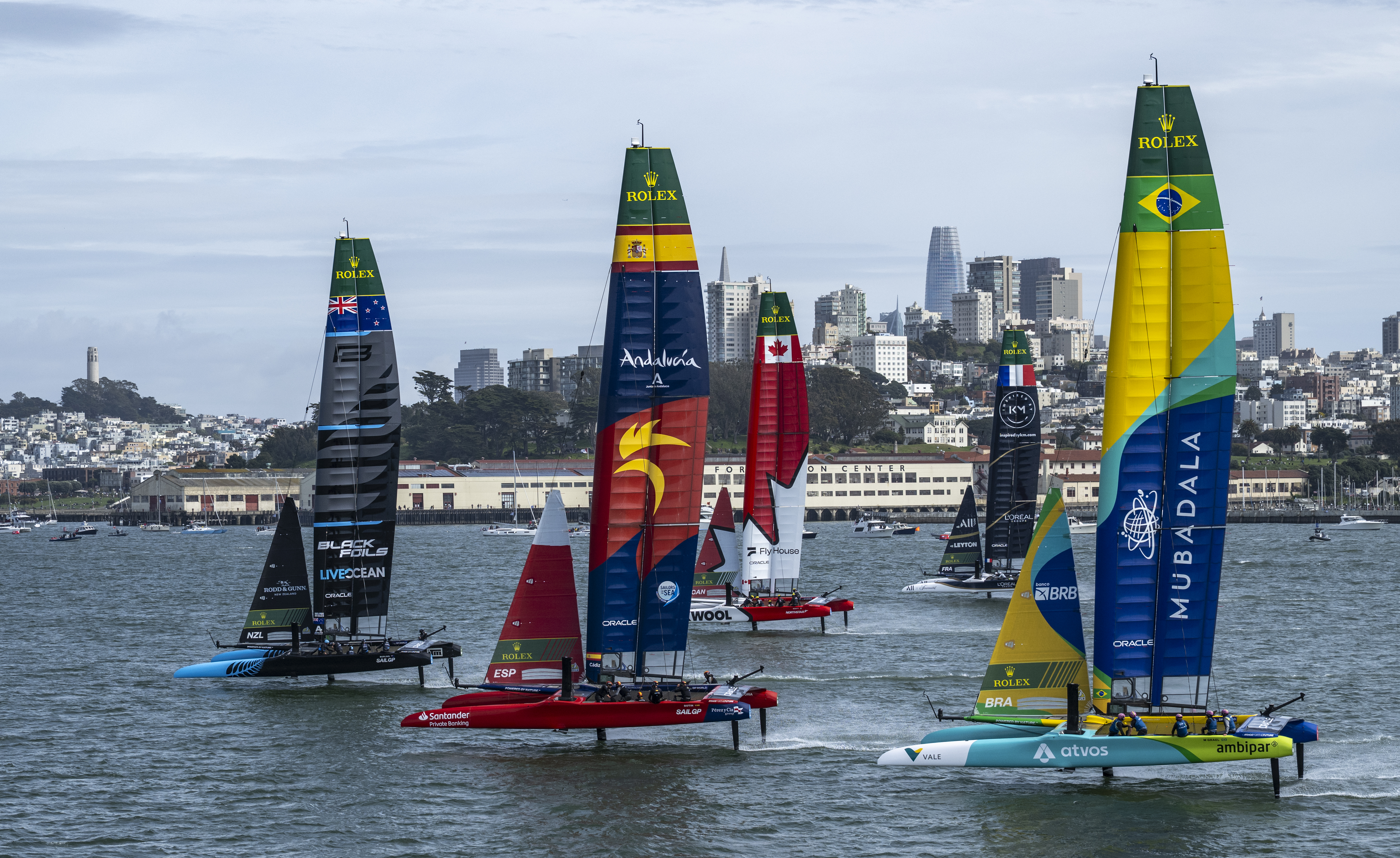 The Black Foils finished fifth in San Francisco. Photo / Ricardo Pinto, SailGP