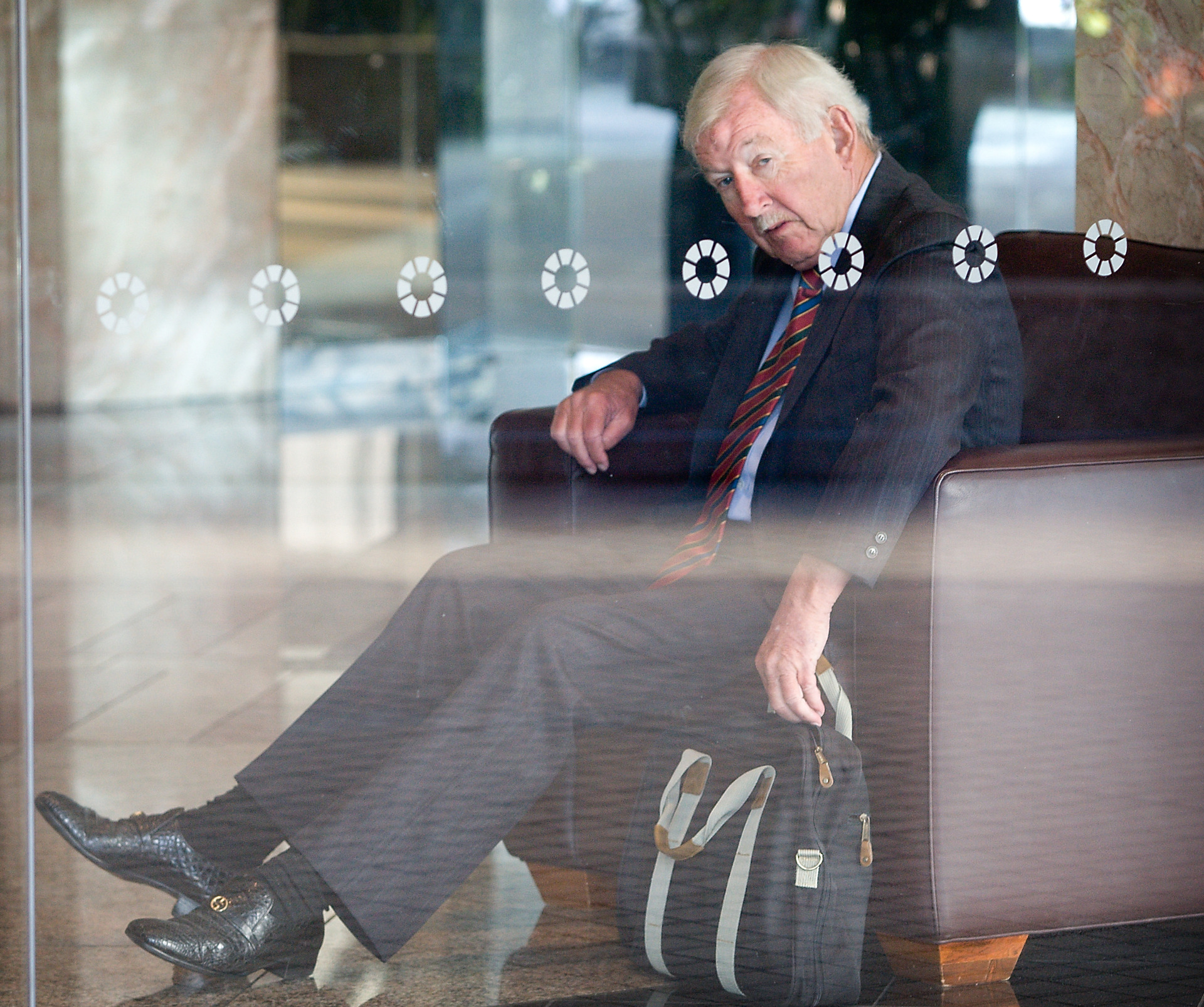 Then Guinness Peat Group chairman Ron Brierley in Auckland to meet with local fund managers in 2010. Photo / Greg Bowker