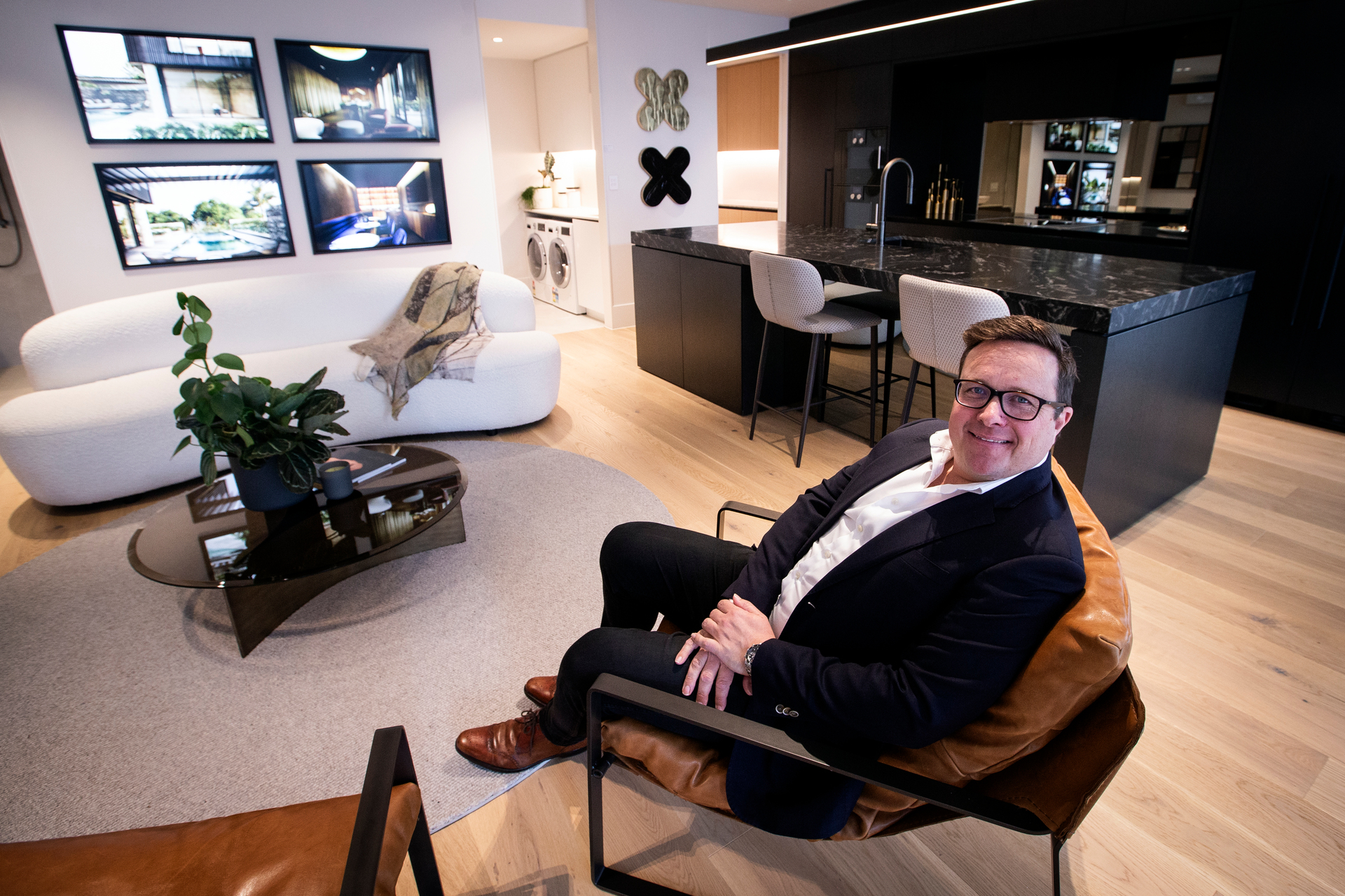 Martin Cooper inside the display suite in Parnell. Photo / Jason Oxenham