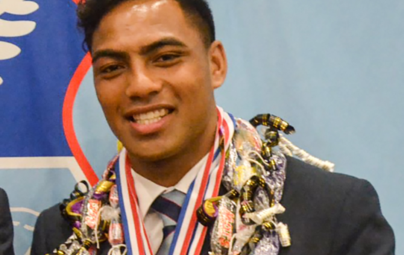 Lemeki Namoa was the Head Boy for Sacred Heart College in 2017 and captained the school's First XV for two years. Photo / Supplied