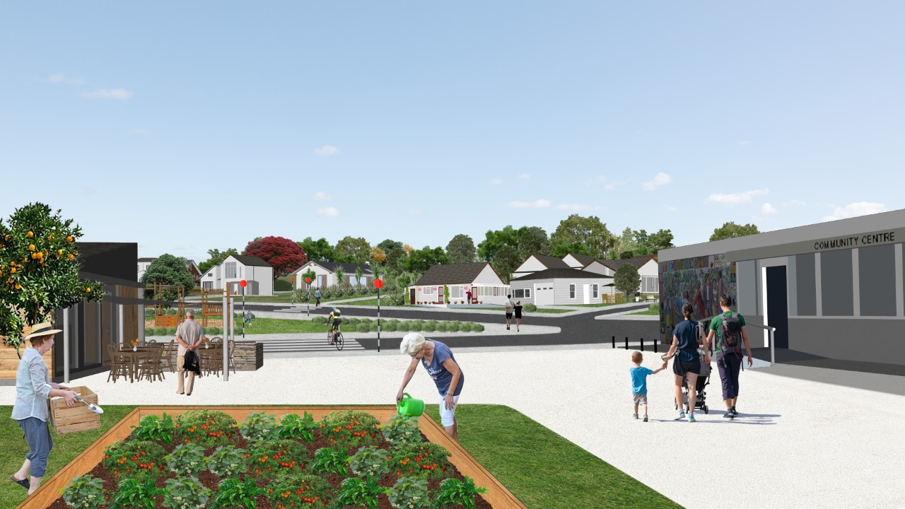 An artist's impression of the planned $400 million housing development on Dargaville's old racecourse.