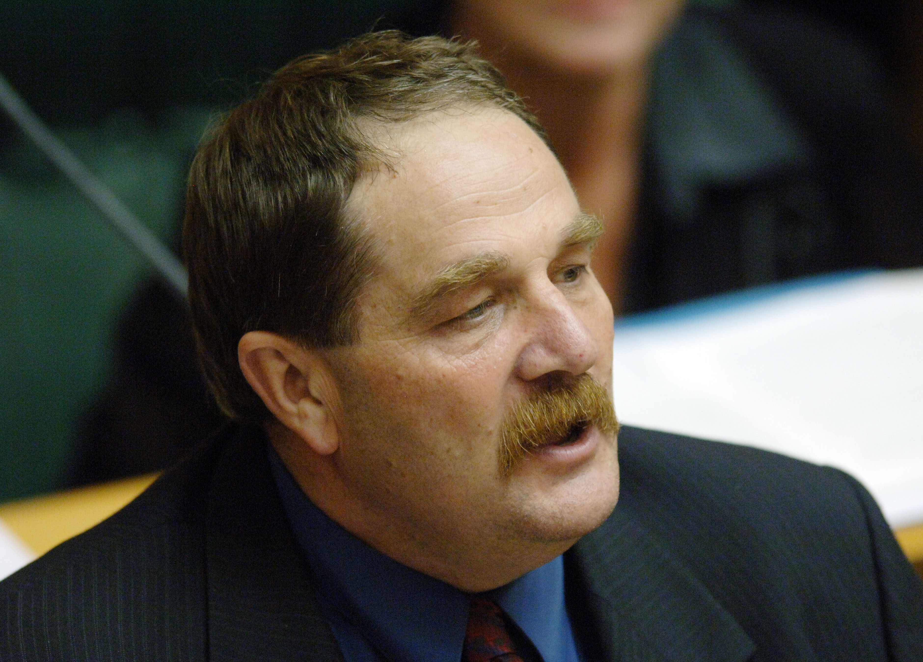 National MP Chester Borrows speaks during the second reading debate on Anti Smacking Bill in Parliament, 2007. Photo / NZPA