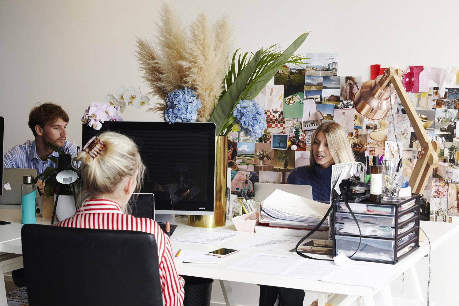 The workroom is surrounded by creative chaos. Photo / Rebecca Zephyr Thomas 