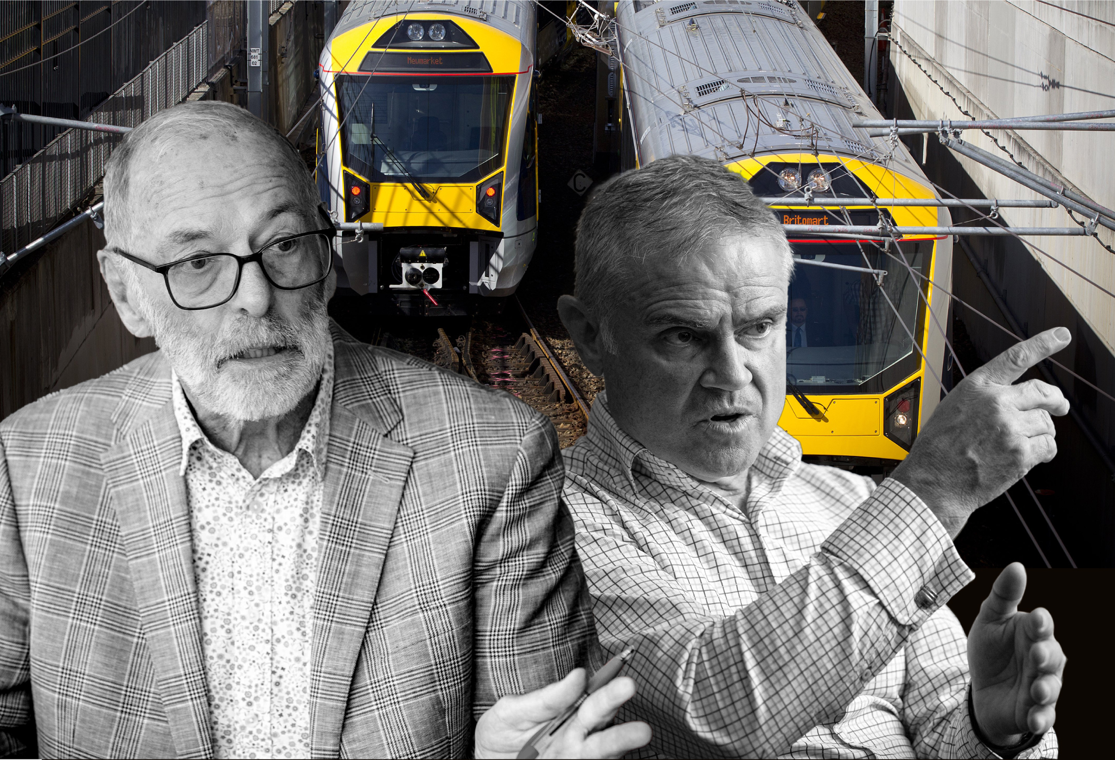 Auckland Mayor Wayne Brown (left) and Auckland Transport CEO Dean Kimpton.