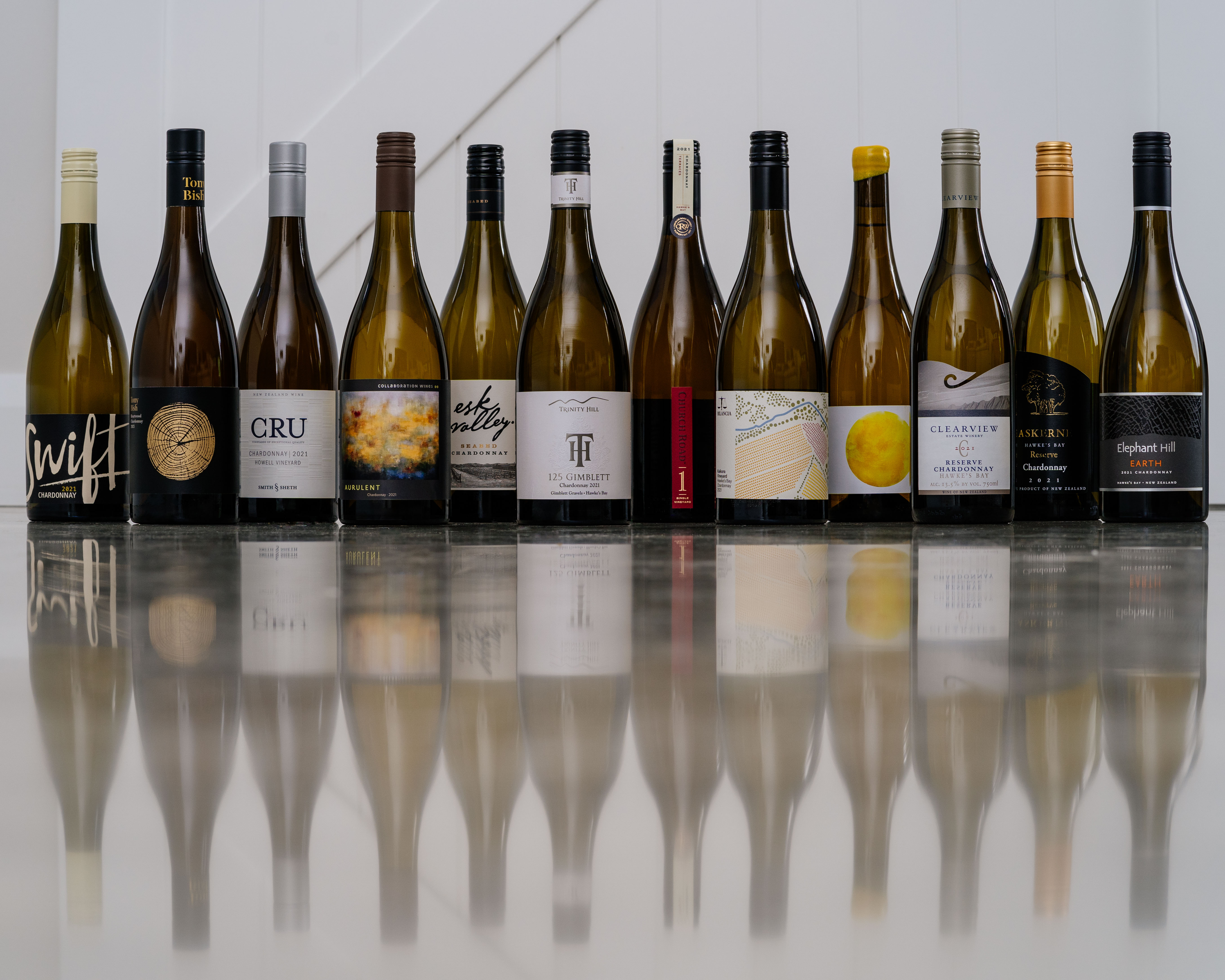 A collection of New Zealand chardonnay.