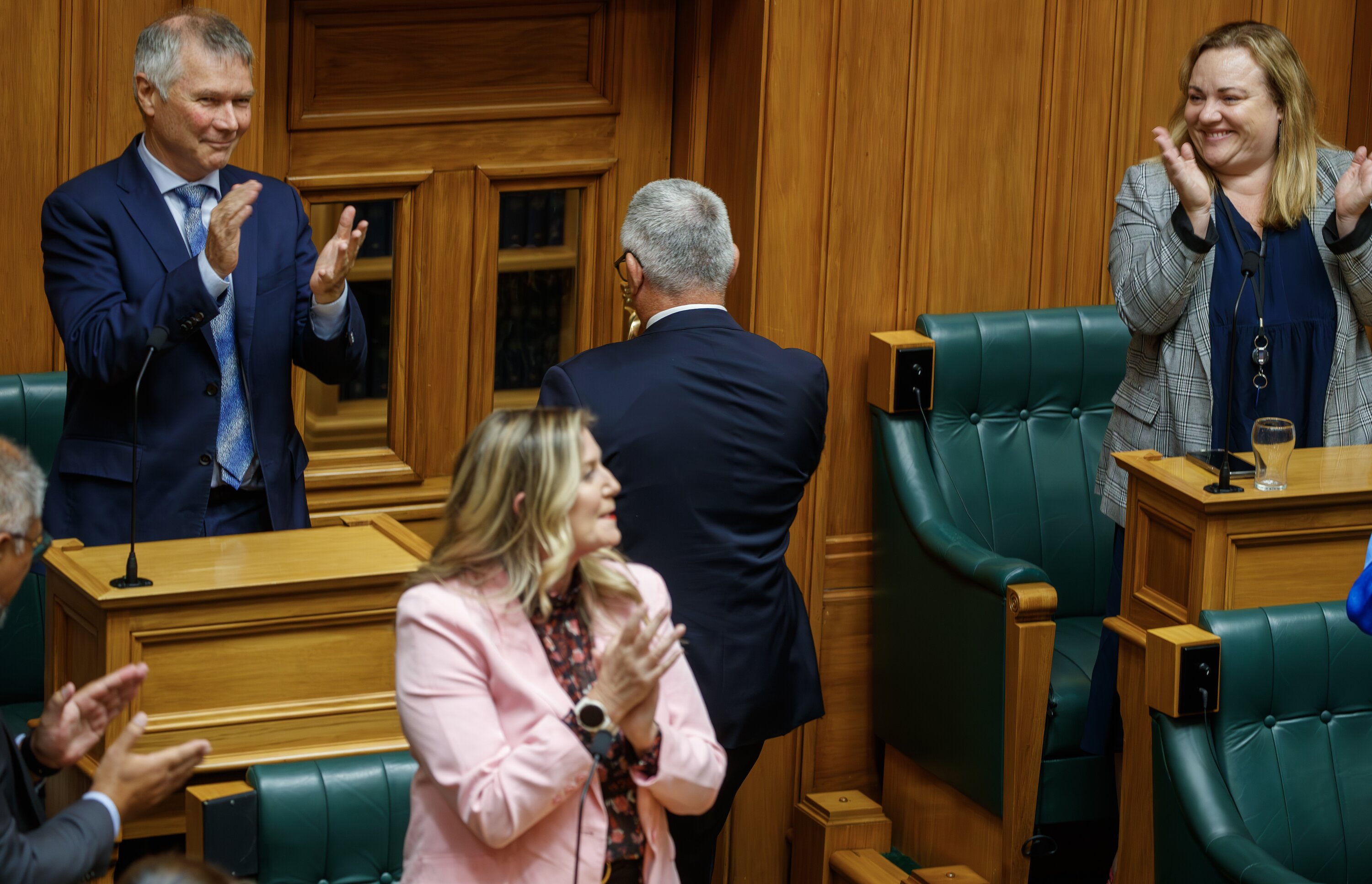 Kelvin Davis didn't wait around for congratulations after his speech. Photo / Mark Mitchell