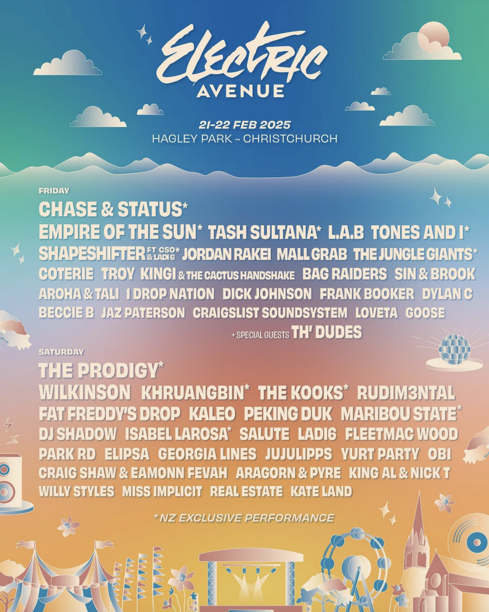 Electric Avenue has announced their 2025 line up.
