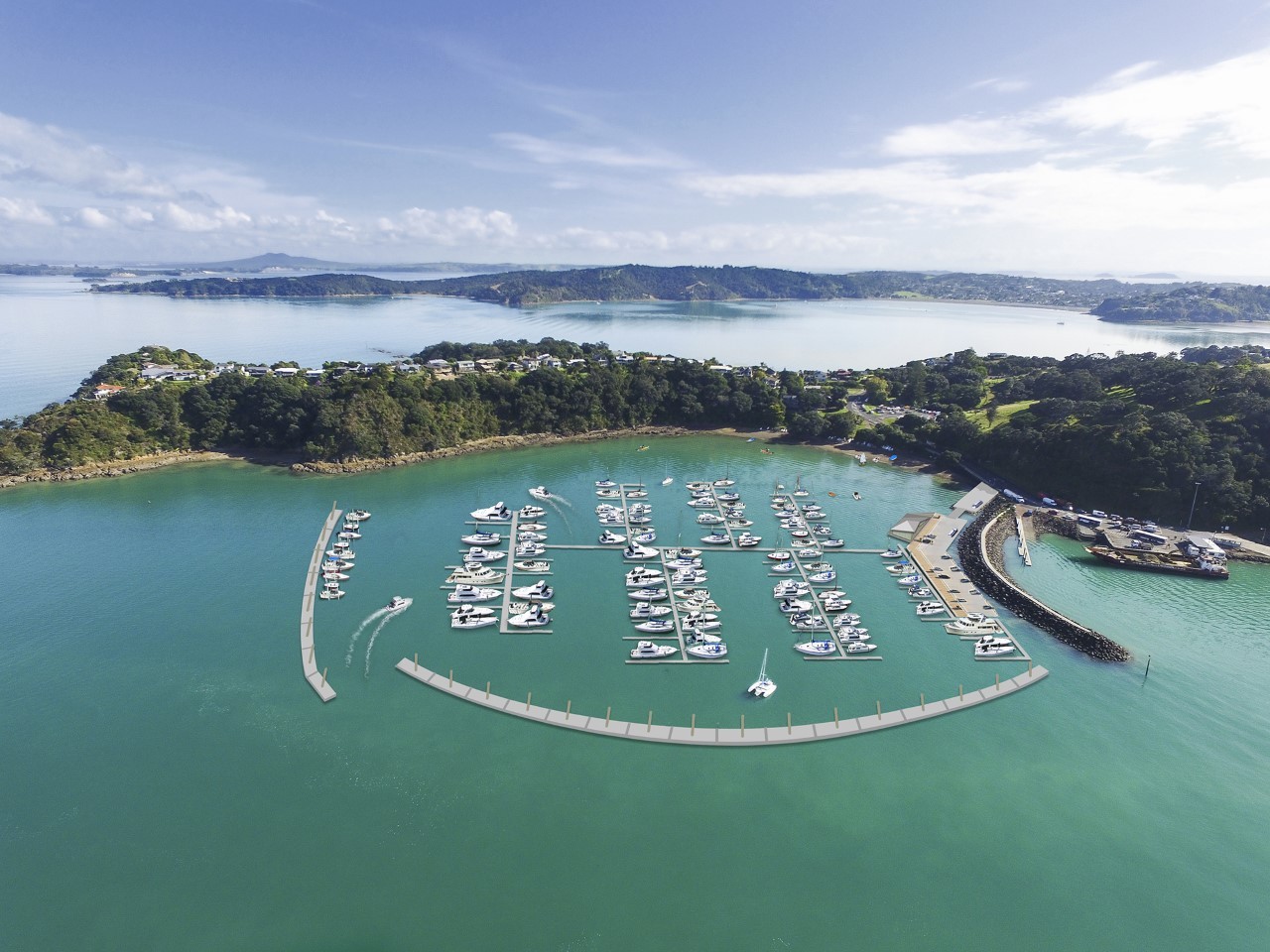 The proposed marina where work started months ago. Photo / supplied