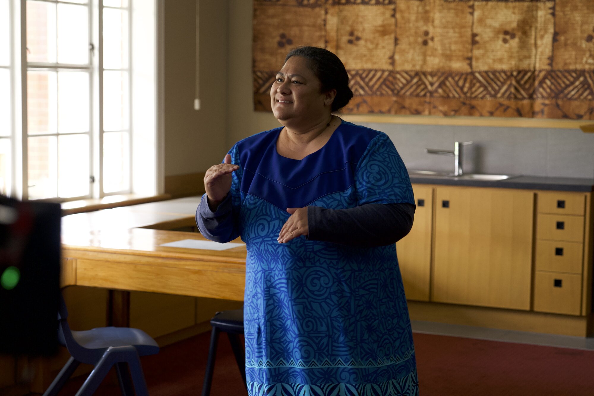 A still from Tinā, Miki Magasiva’s feature film debut, starring Anapela Polataivao as Mareta.
