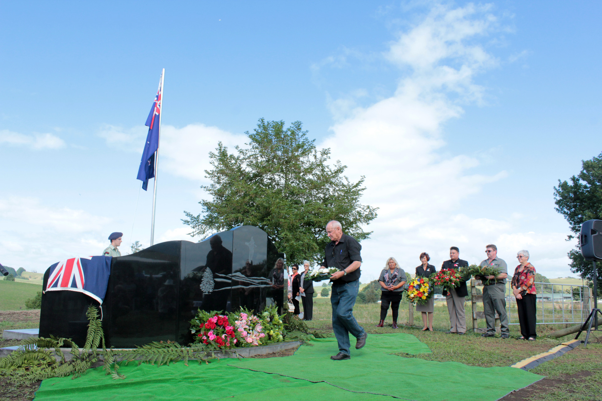 The unveilling of the Tokanui Hospital Cemetery memorial wall in 2016. Photo / NZME
