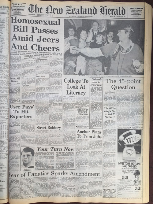 How the Herald reported the passing of the bill in 1986.