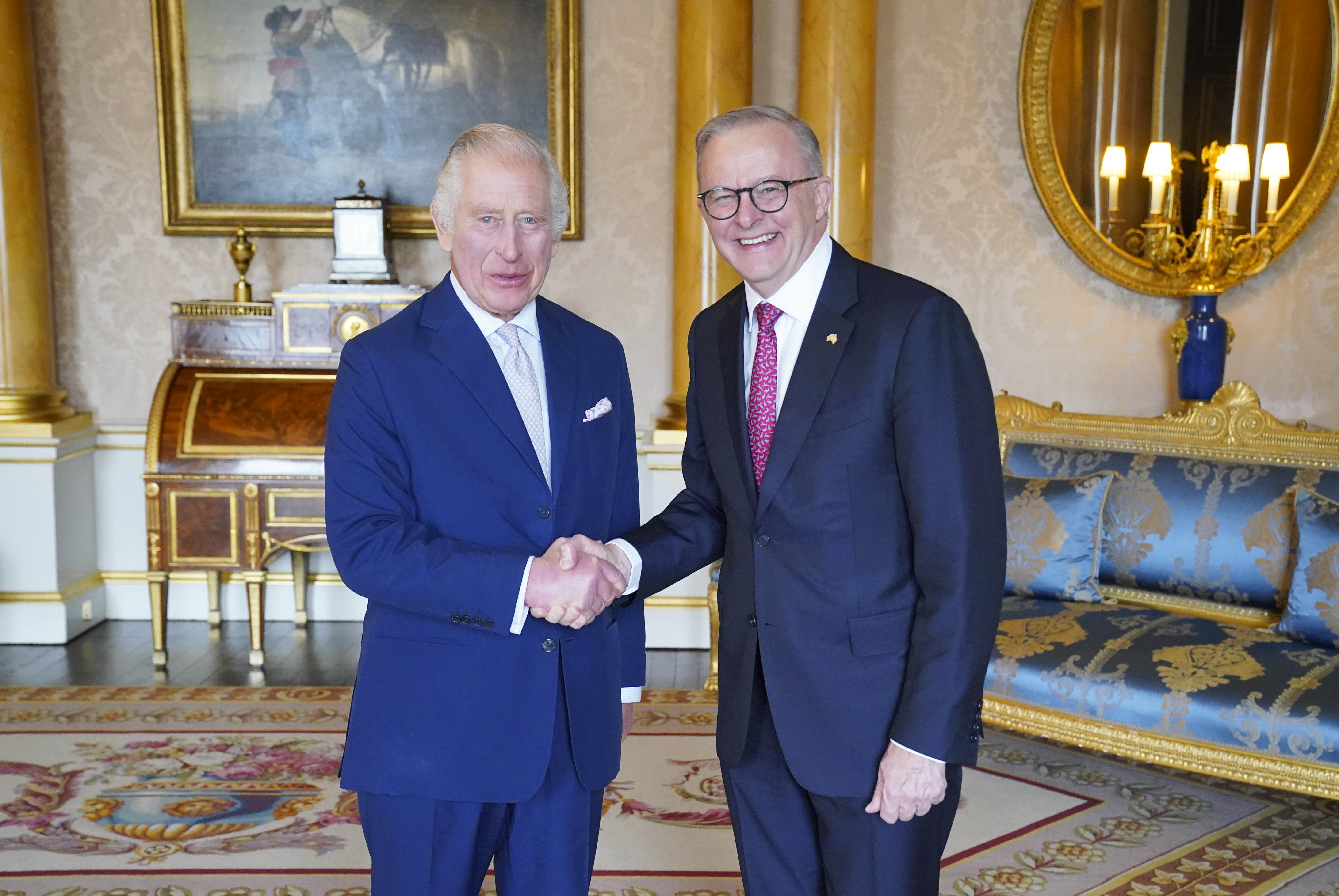 Still mates? King Charles III hosted antimonarchist Anthony Albanese at Buckingham Palace last May. Photo / Getty Images