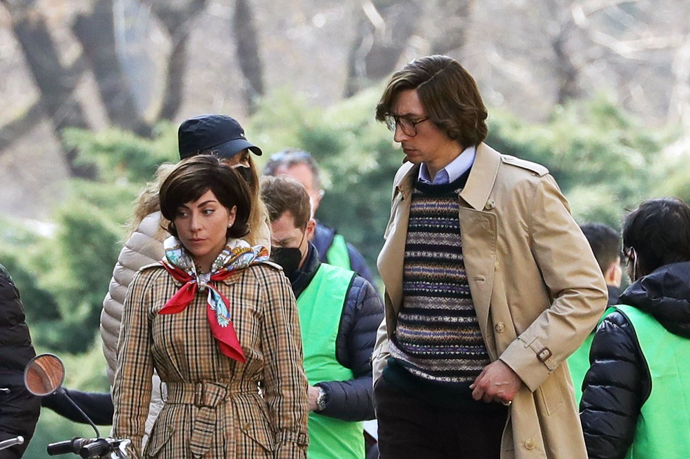 Lady Gaga and Adam Driver wearing vintage pieces for House of Gucci, helping boost a revival in vintage Gucci finds online. Photo / Getty Images
