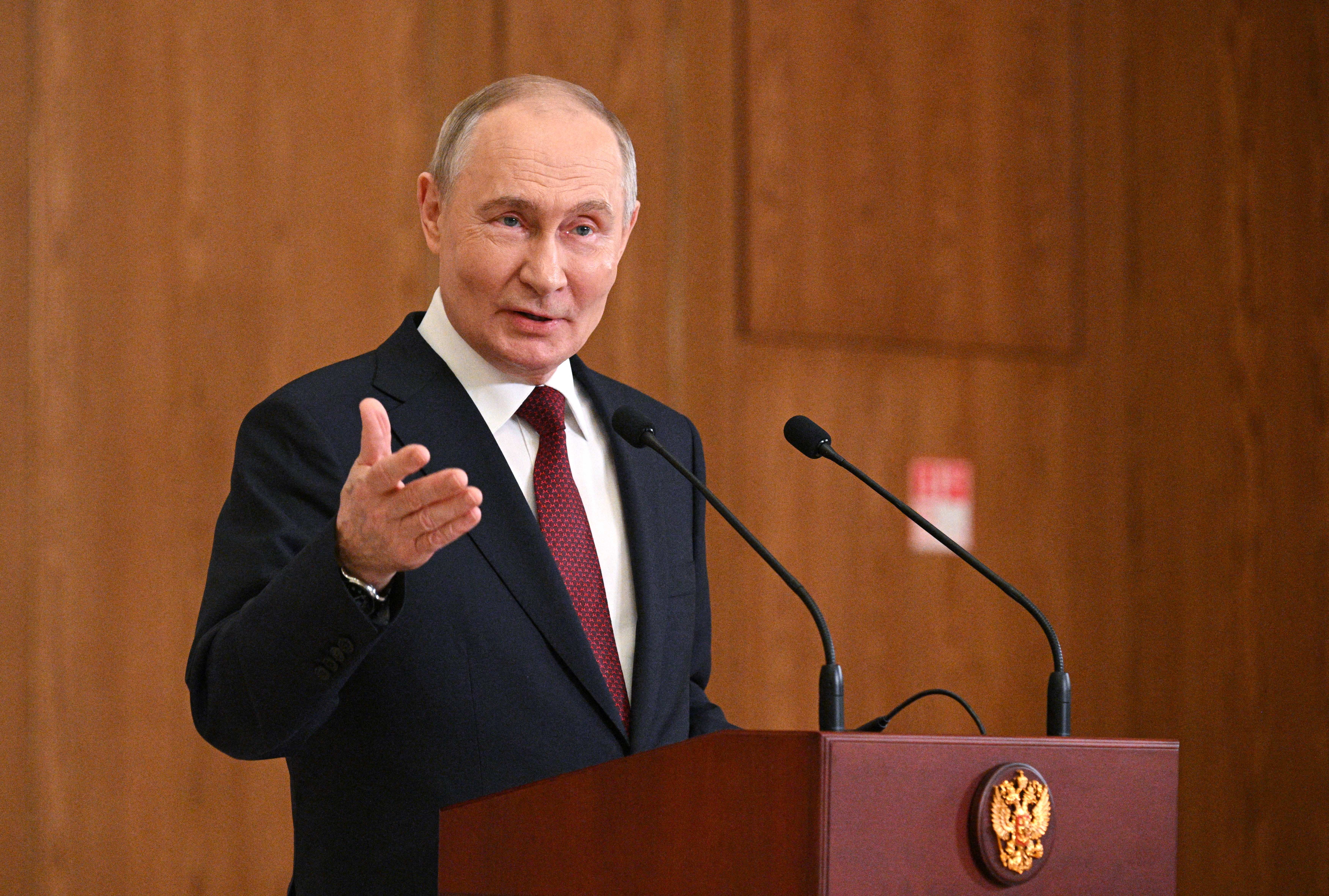 Russia's President Vladimir Putin: “We do not rule out the use of Oreshnik against the military, military-industrial or decision-making centres, including in Kyiv.” Photo / AFP