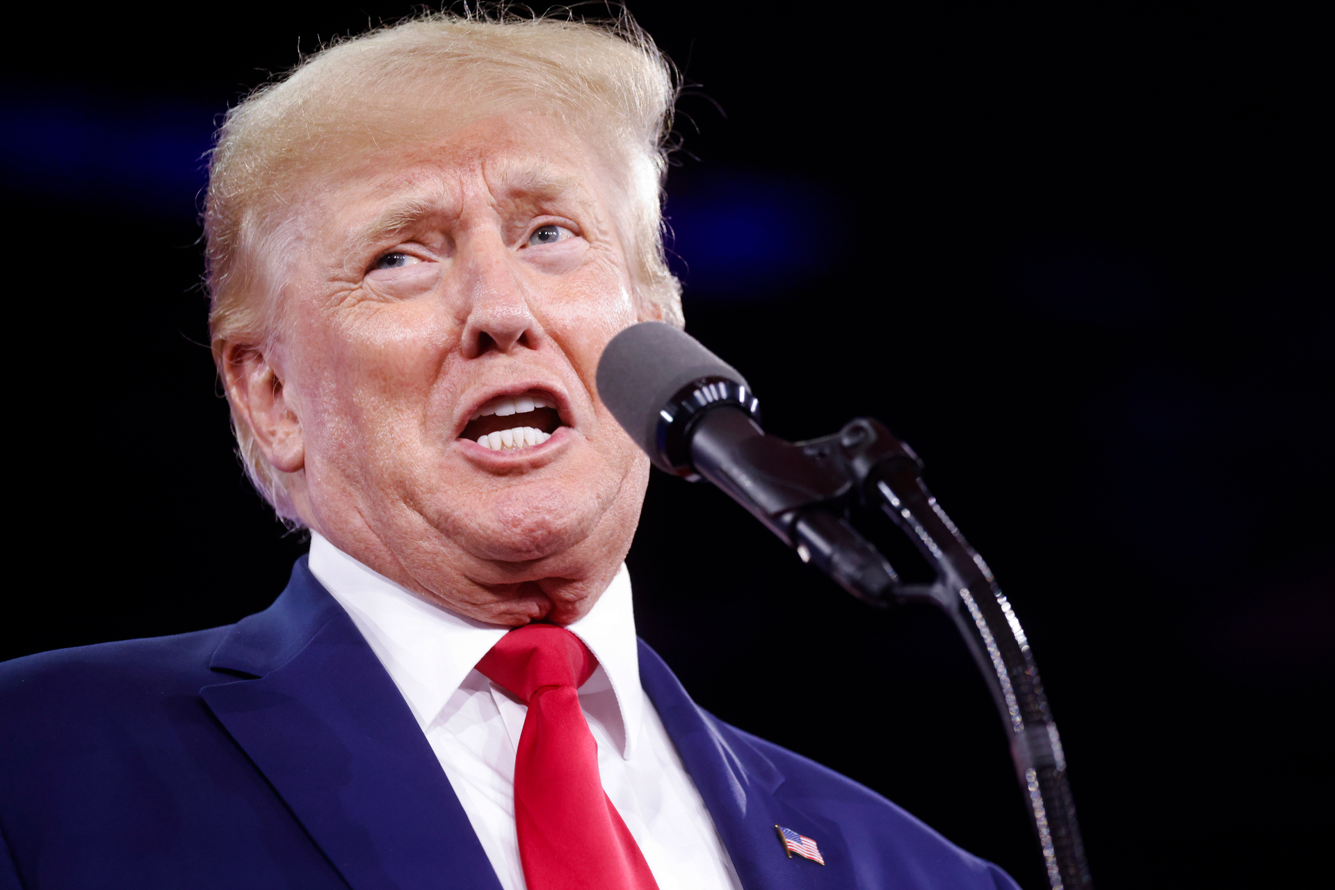 Former US President Donald Trump on stage at the Conservative Political Action Conference in Dallas on August 6, 2022. Photo / AP
