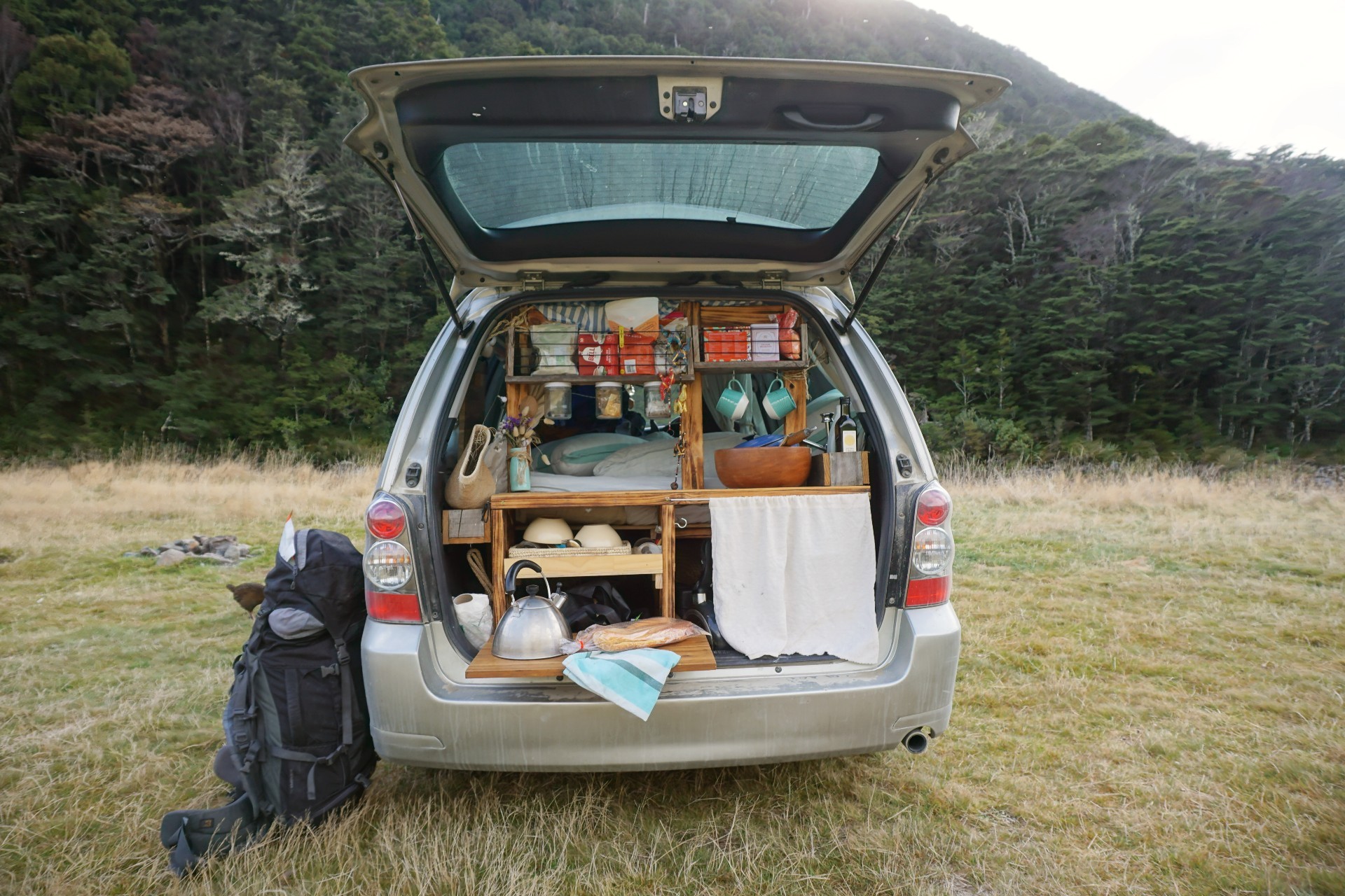 Her packed van didn't always look like the nicely curated social media pics. photo / Supplied